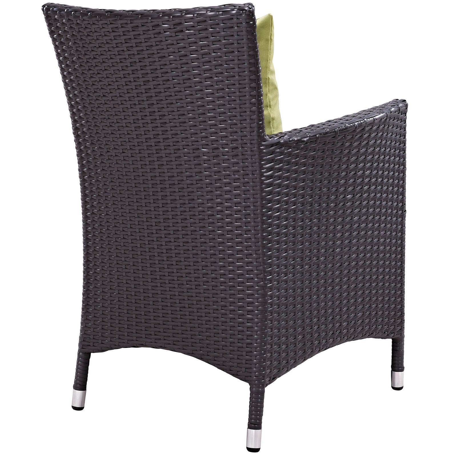 Modway Outdoor Dining Sets - Convene 4 Piece Outdoor Patio Dining Set Espresso Peridot