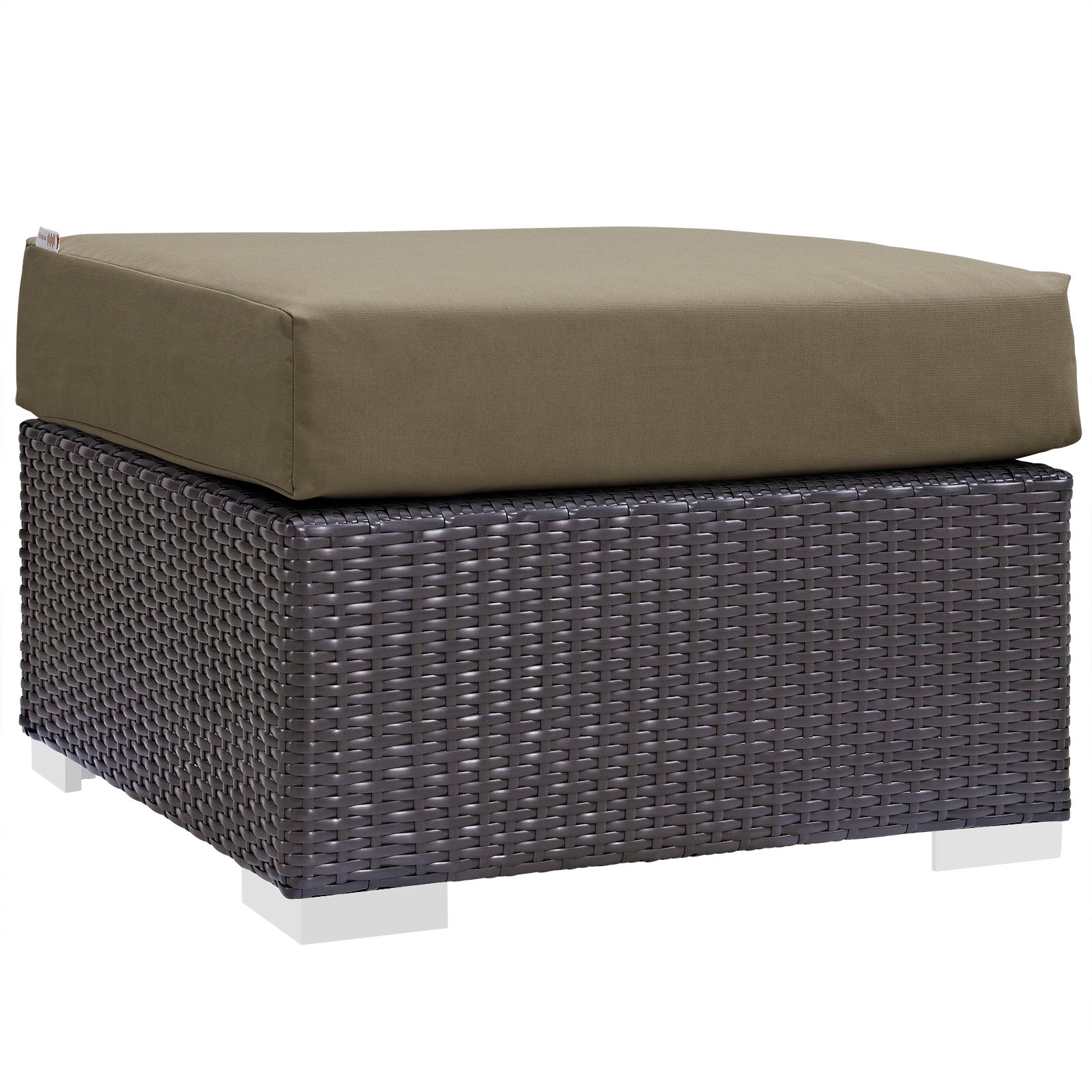 Modway Outdoor Conversation Sets - Convene 4 Piece Outdoor Patio Sectional Set Espresso Mocha