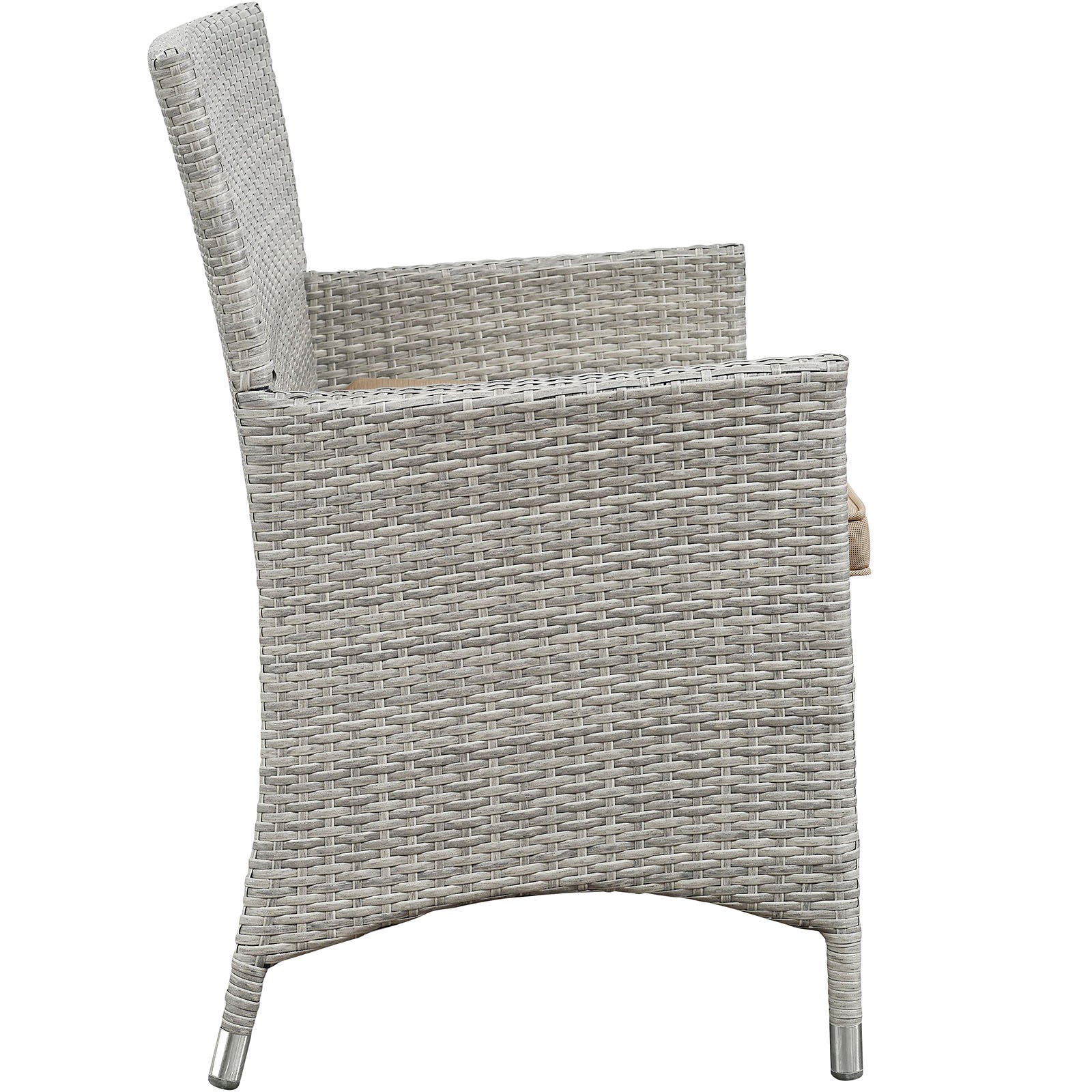 Modway Outdoor Conversation Sets - Bridge 4 Piece Outdoor Patio Conversation Set Light Gray Beige
