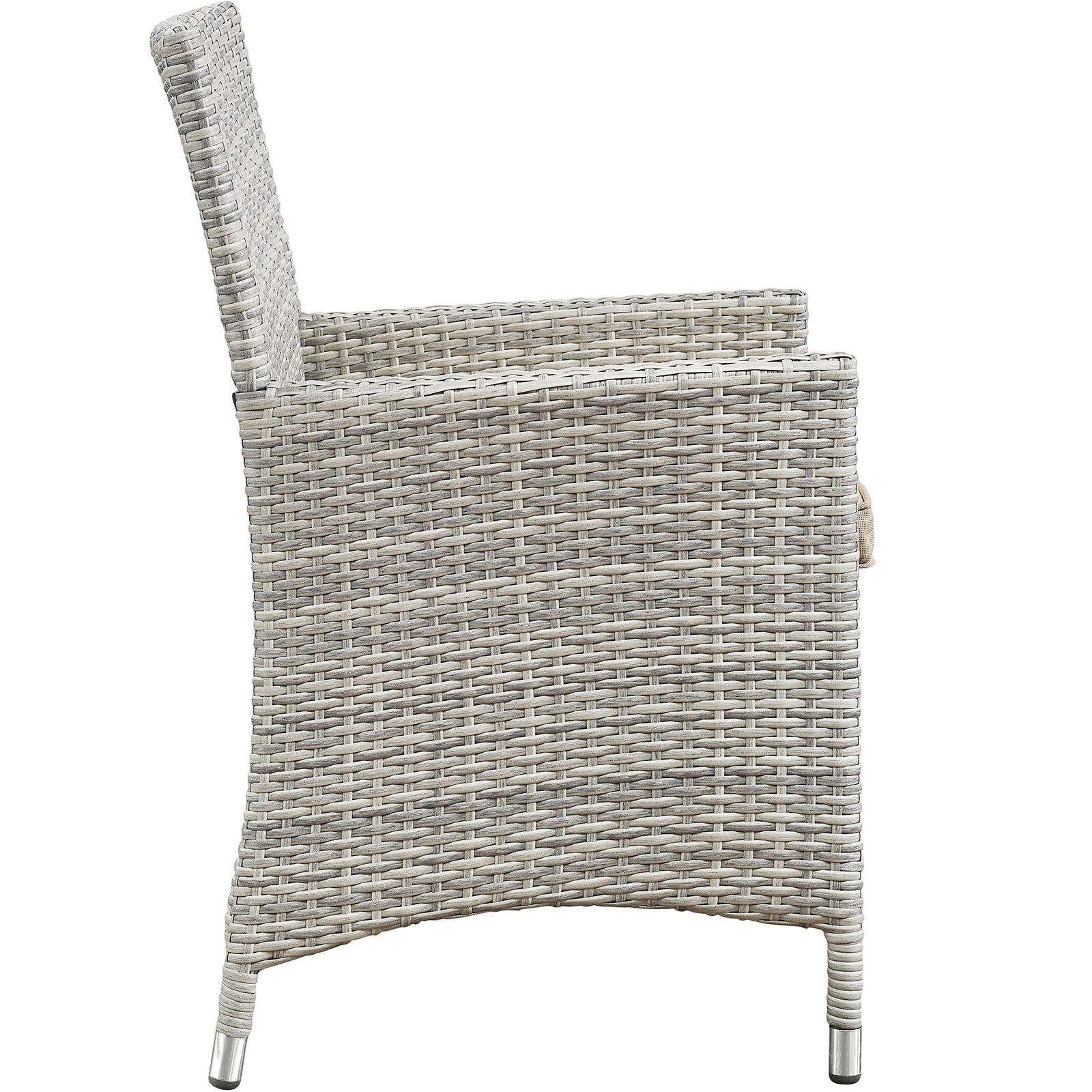 Modway Outdoor Conversation Sets - Bridge 4 Piece Outdoor Patio Conversation Set Light Gray Beige