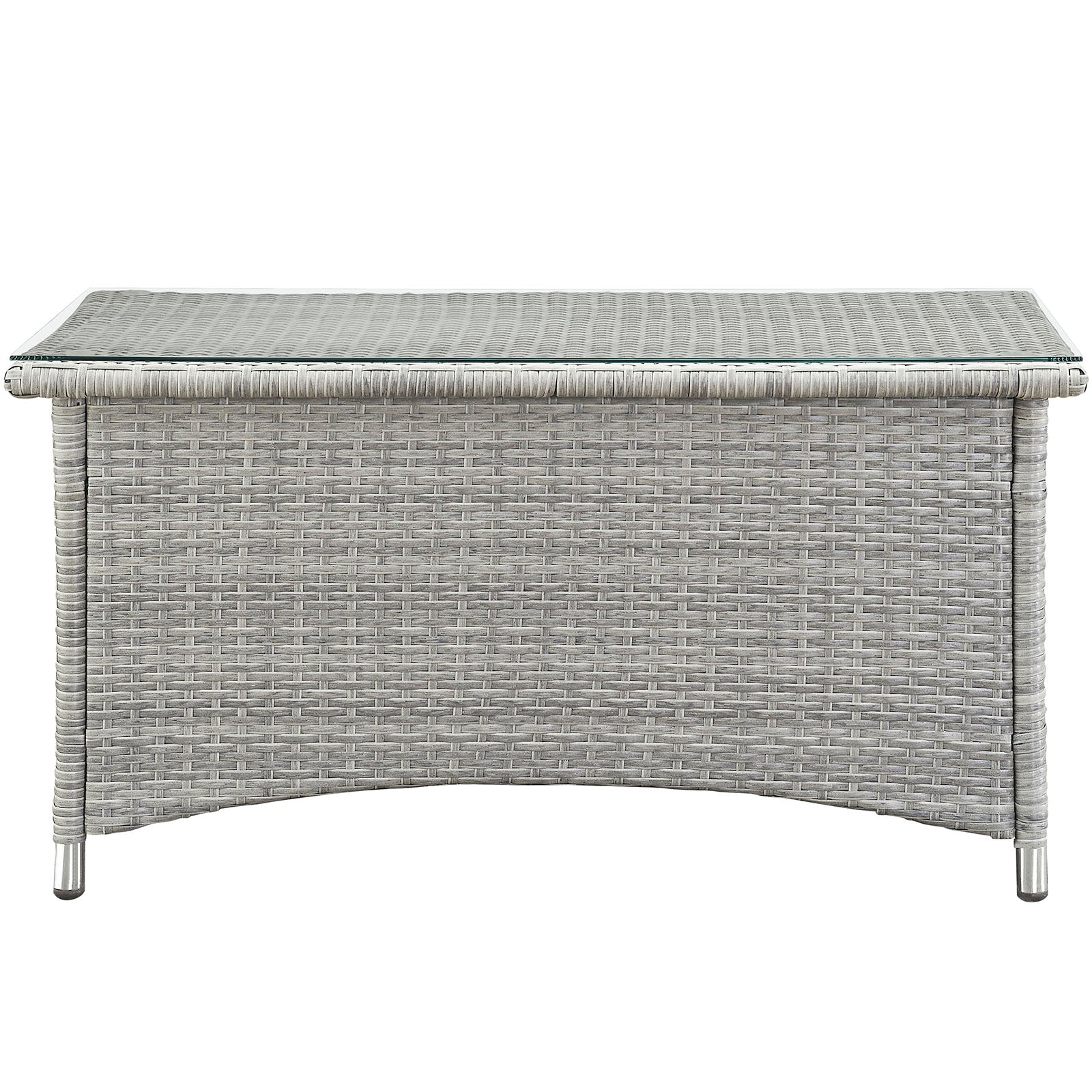 Modway Outdoor Conversation Sets - Bridge 4 Piece Outdoor Patio Conversation Set Light Gray Navy
