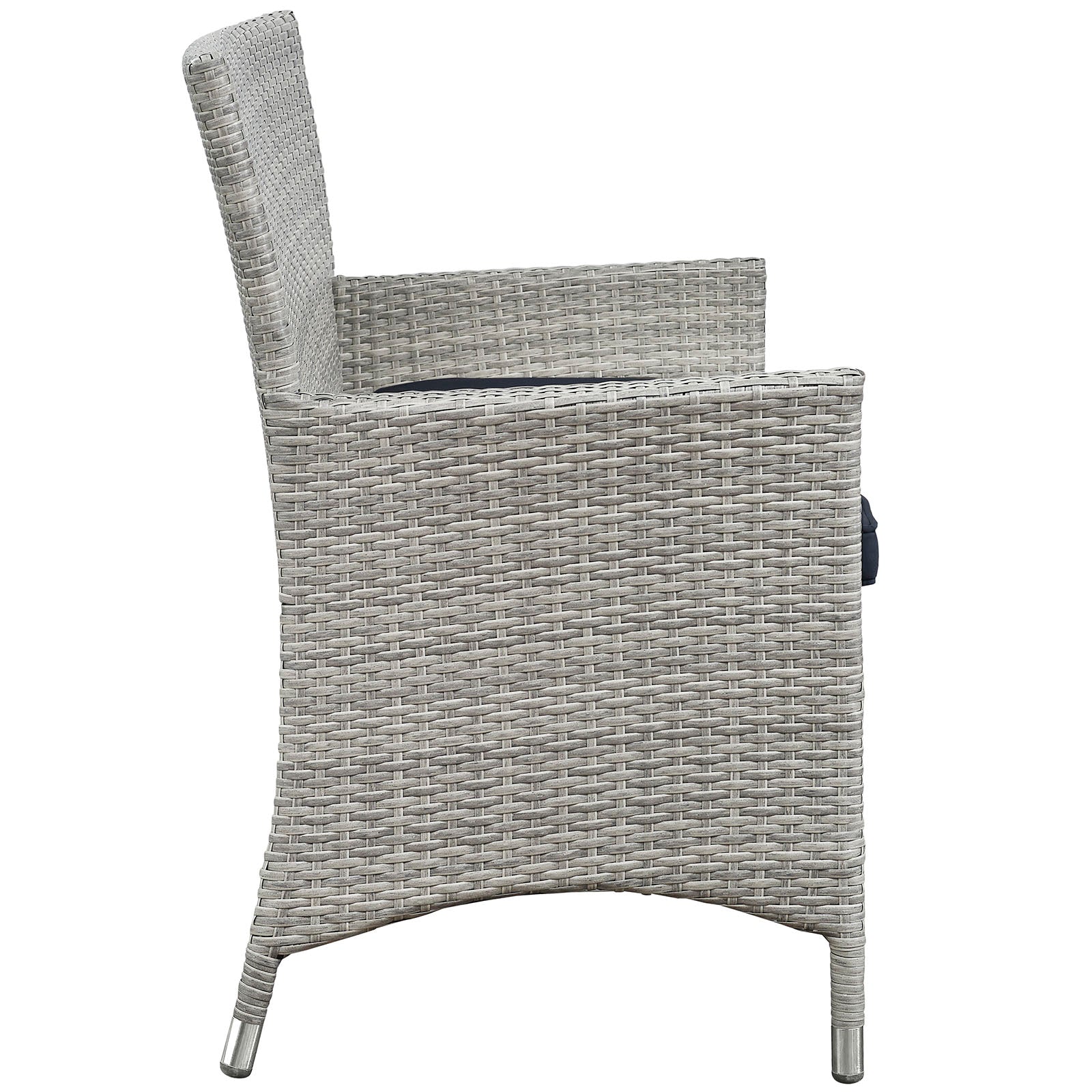 Modway Outdoor Conversation Sets - Bridge 4 Piece Outdoor Patio Conversation Set Light Gray Navy