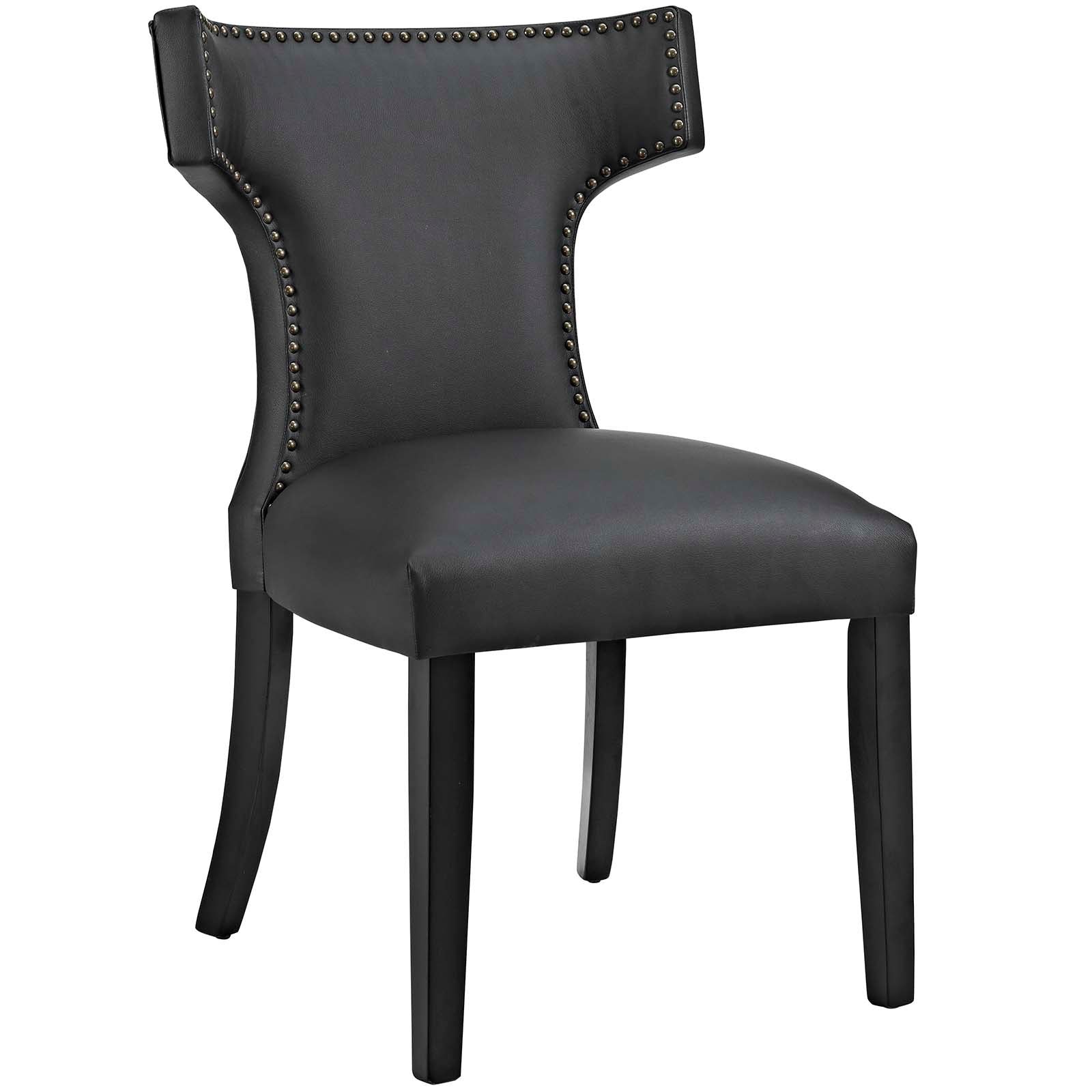 Modway Dining Chairs - Curve Vinyl Dining Chair Black