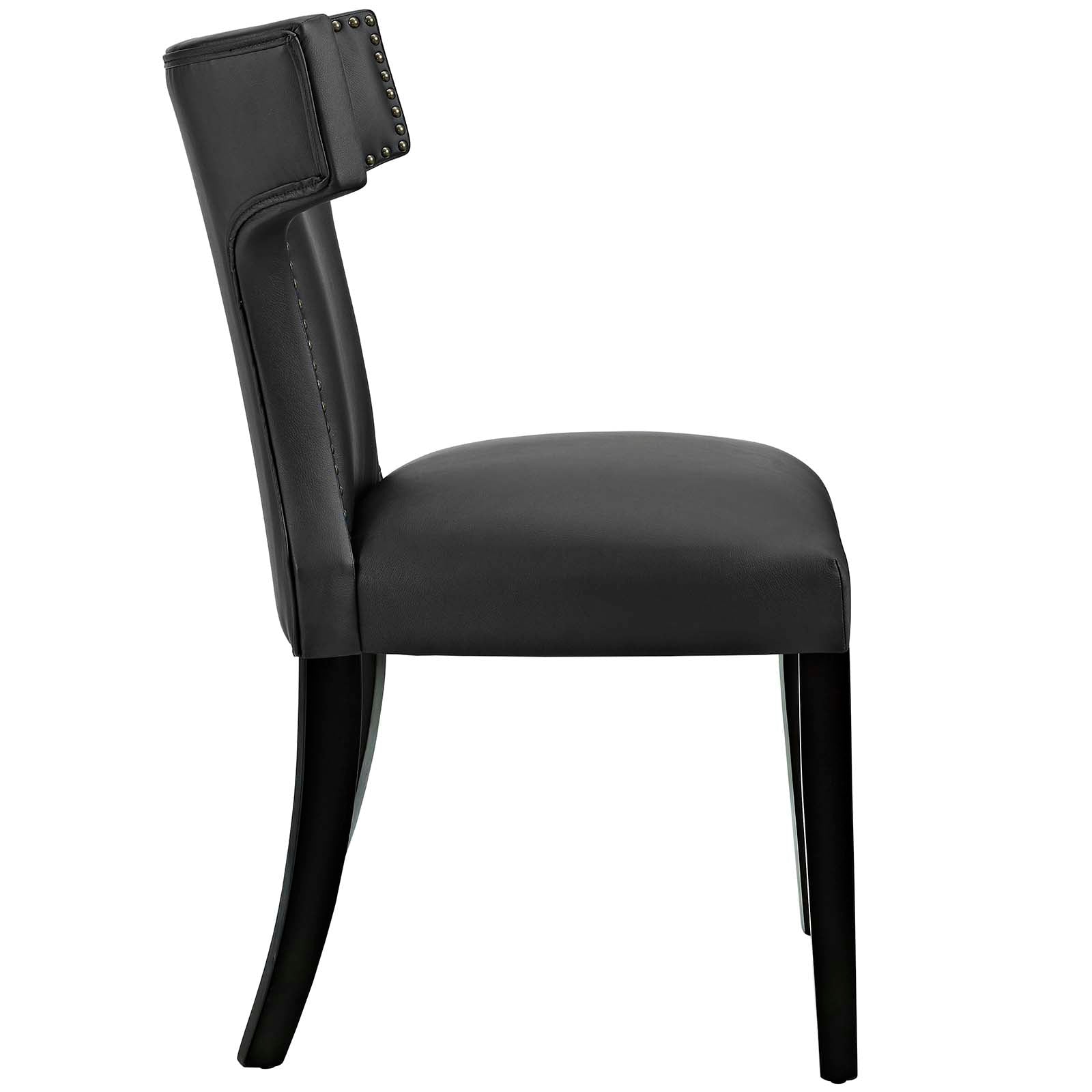 Modway Dining Chairs - Curve Vinyl Dining Chair Black
