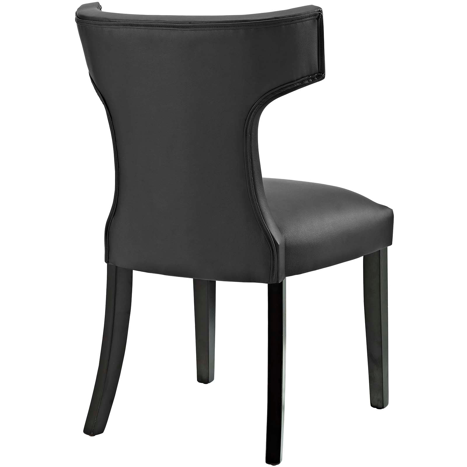 Modway Dining Chairs - Curve Vinyl Dining Chair Black