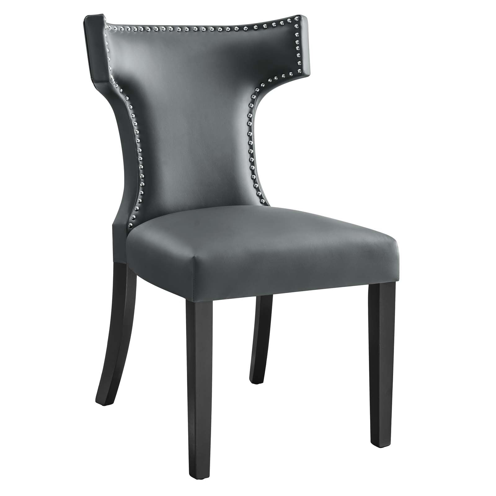 Modway Dining Chairs - Curve-Vegan-Leather-Dining-Chair-Gray