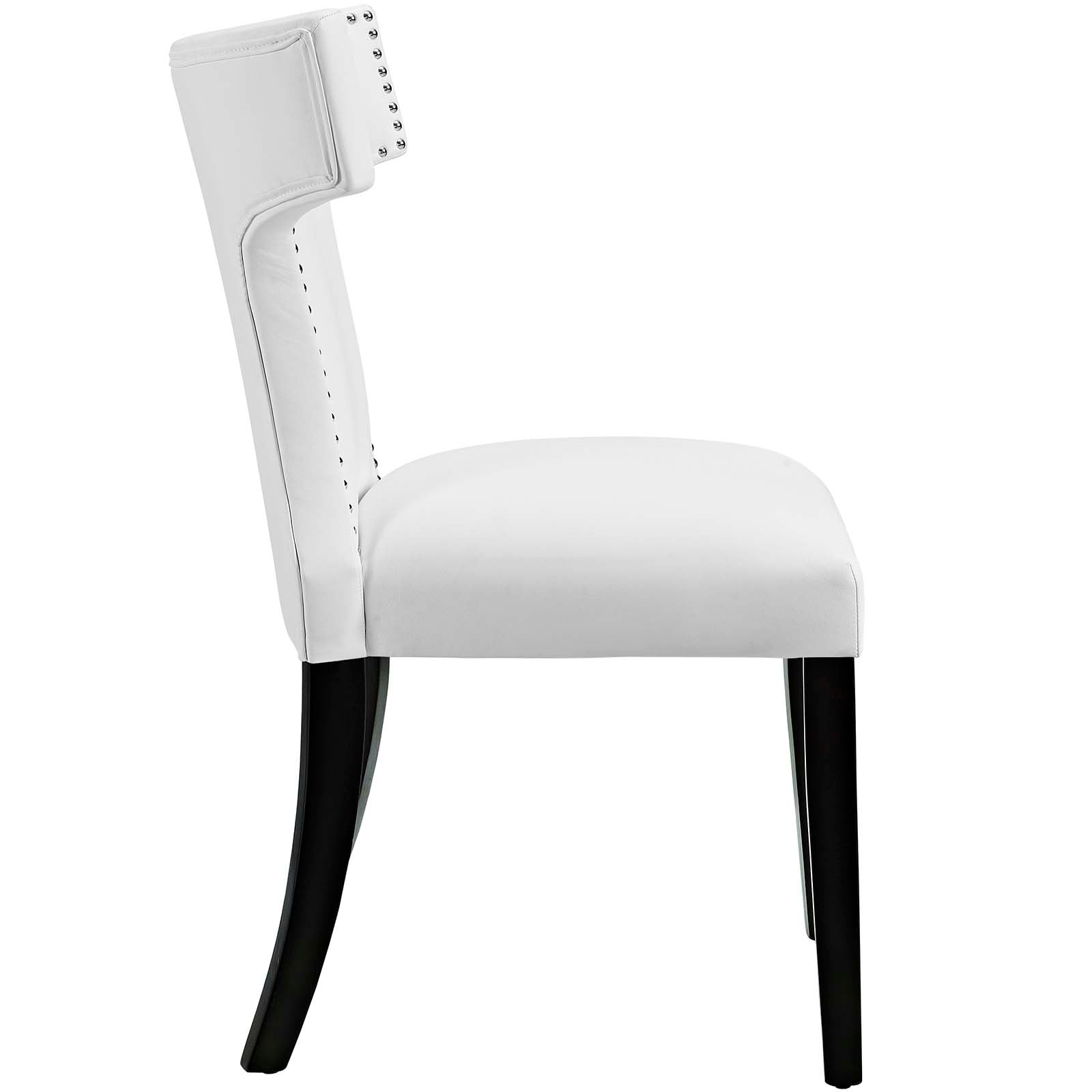 Modway Dining Chairs - Curve 36"H Vinyl Dining Chair White