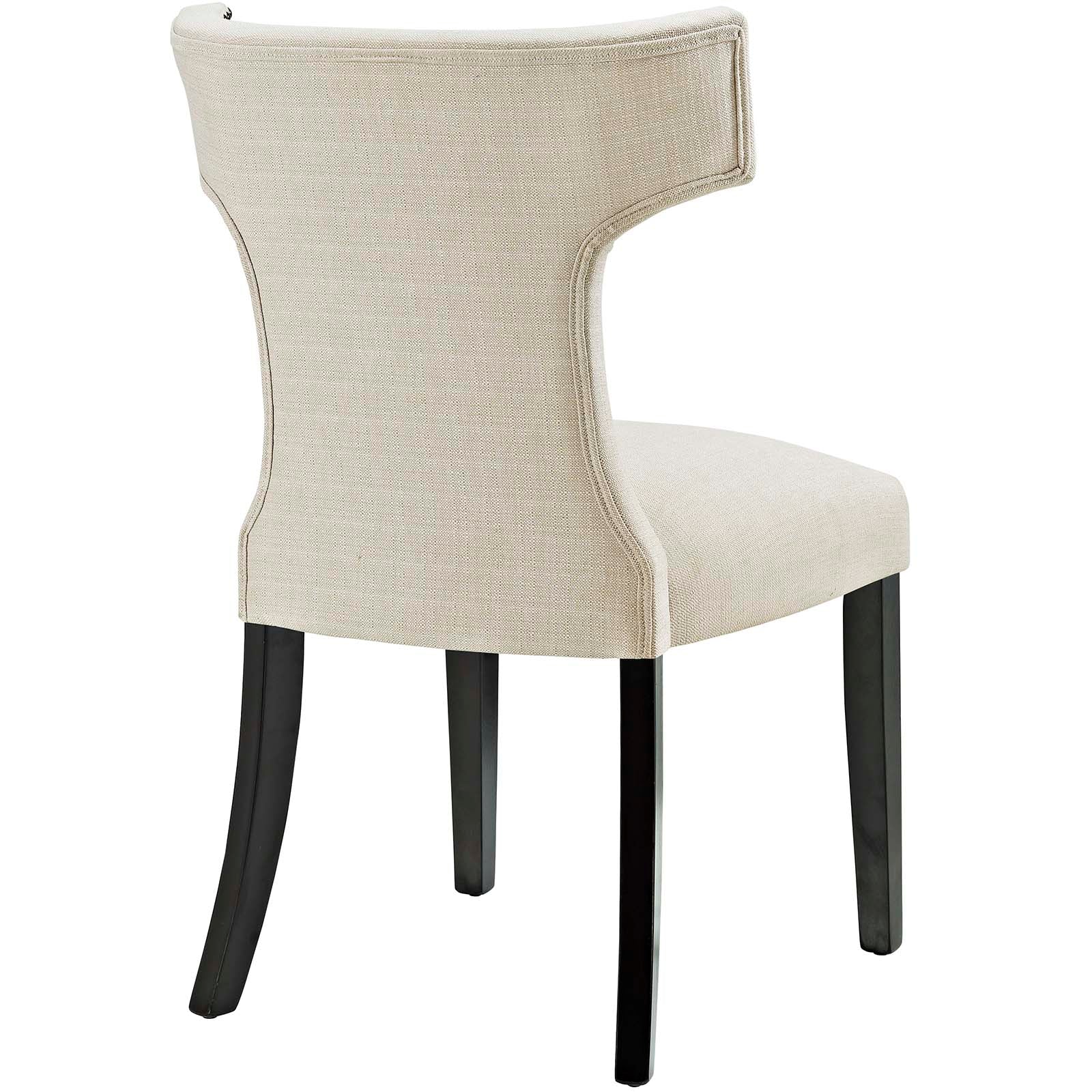 Modway Dining Chairs - Curve Fabric Dining Chair Beige