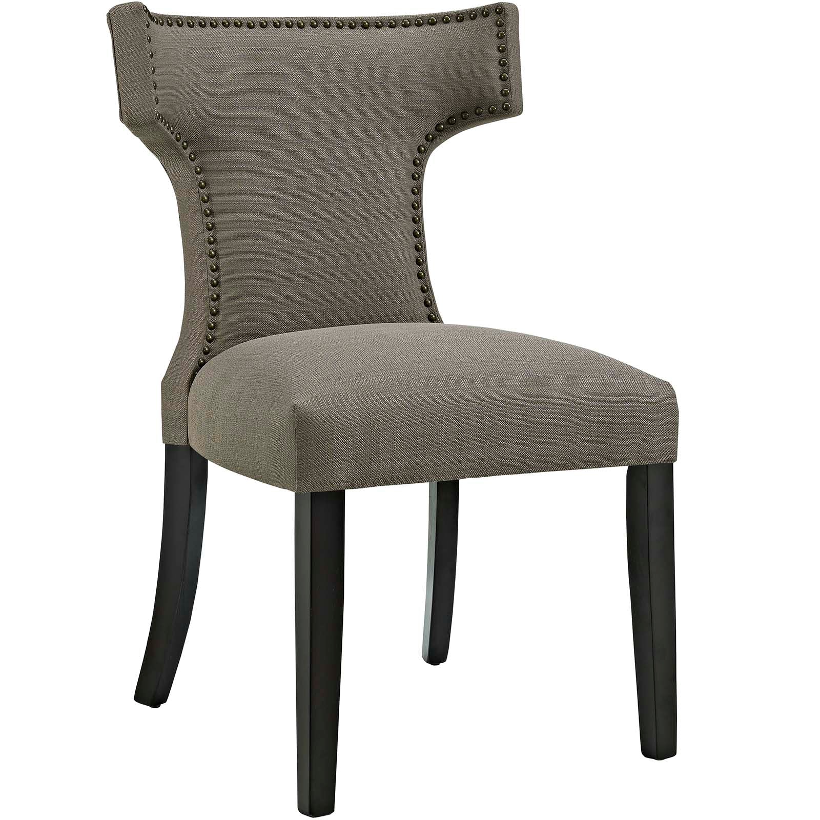 Modway Dining Chairs - Curve Fabric Dining Chair Granite