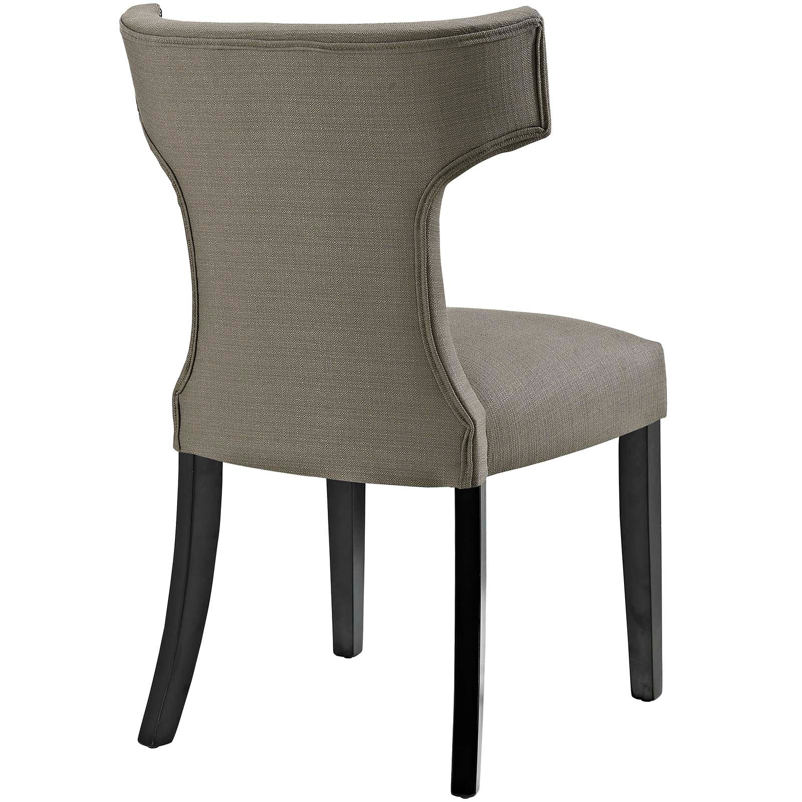 Modway Dining Chairs - Curve Fabric Dining Chair Granite