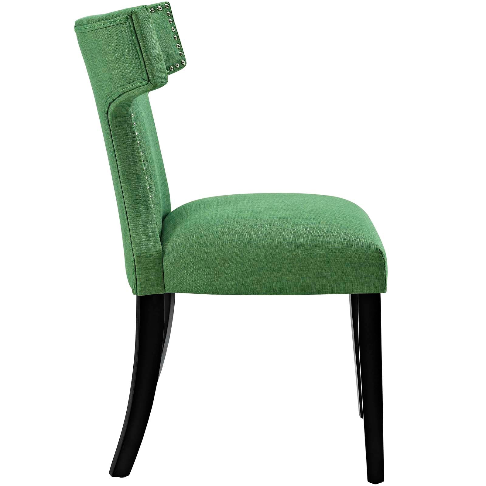 Modway Dining Chairs - Curve Fabric Dining Chair Kelly Green