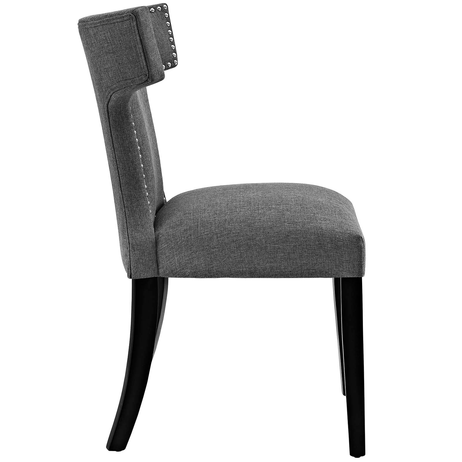 Modway Dining Chairs - Curve Fabric Dining Chair Gray