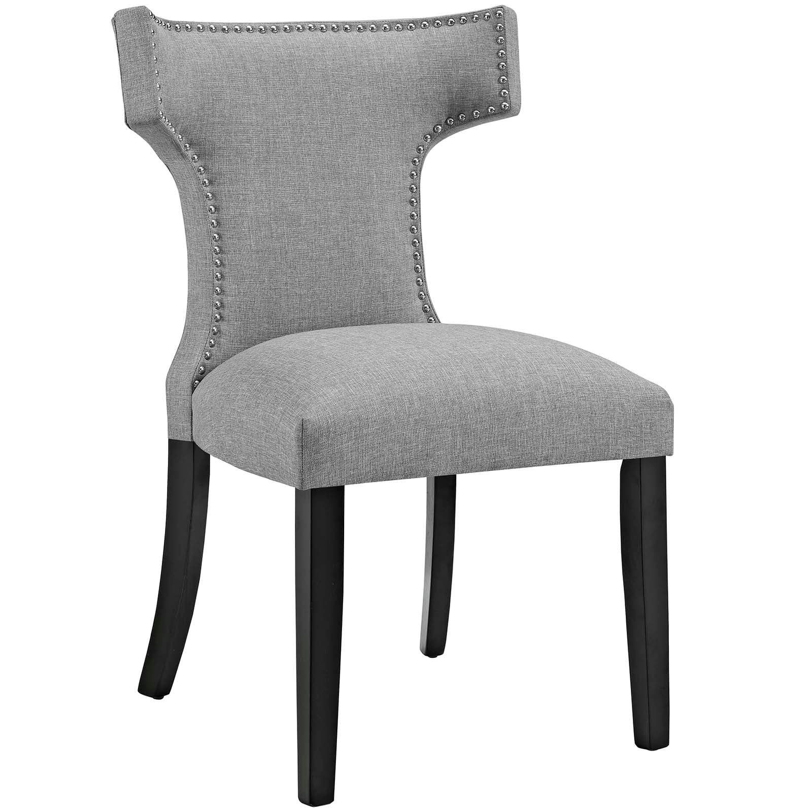 Modway Dining Chairs - Curve Fabric Dining Chair Light Gray