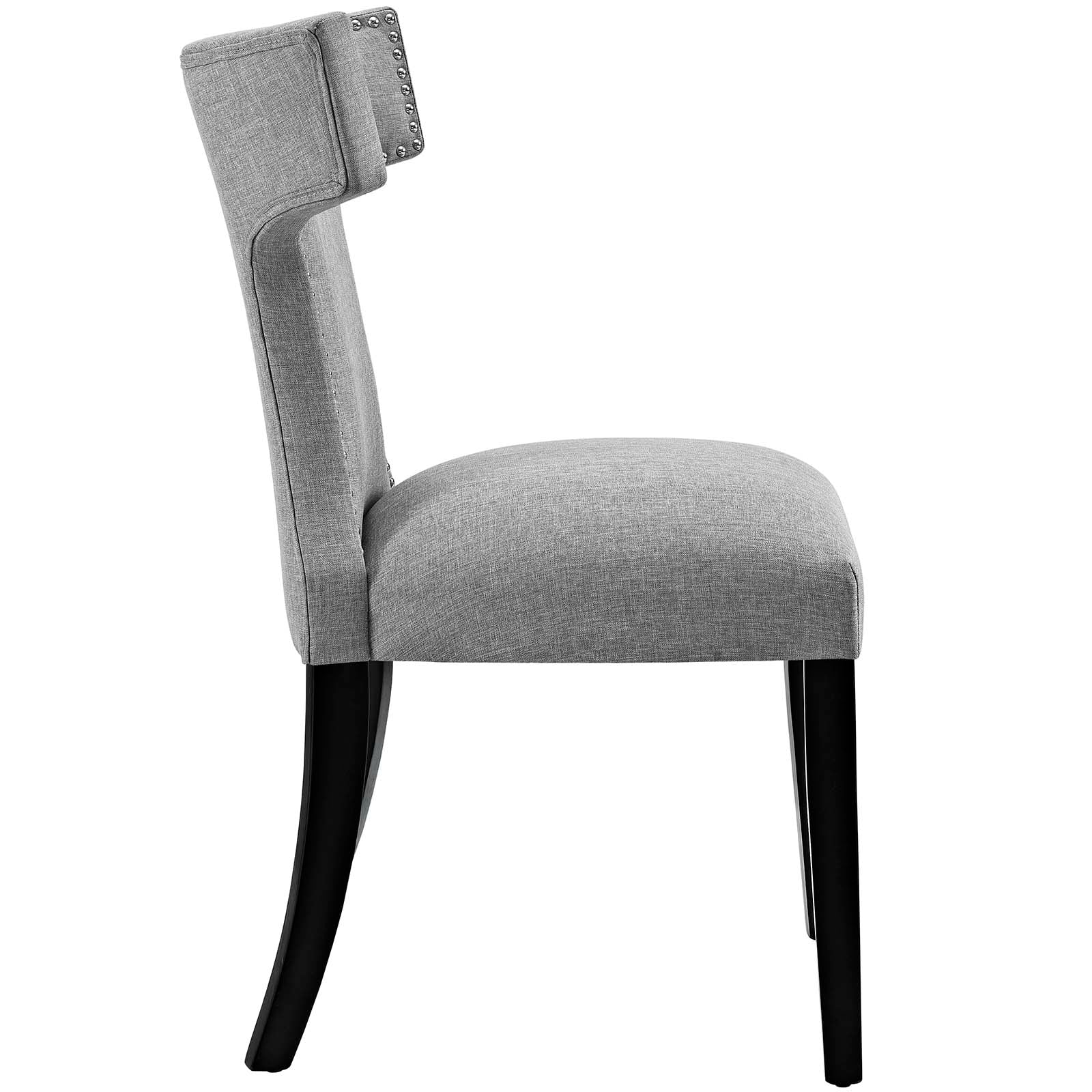 Modway Dining Chairs - Curve Fabric Dining Chair Light Gray