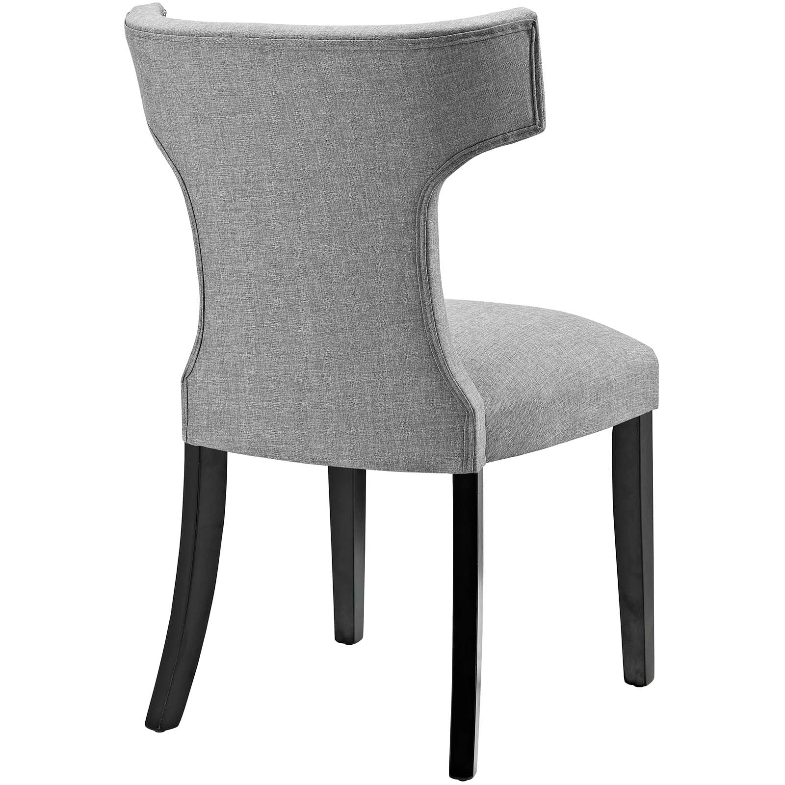 Modway Dining Chairs - Curve Fabric Dining Chair Light Gray