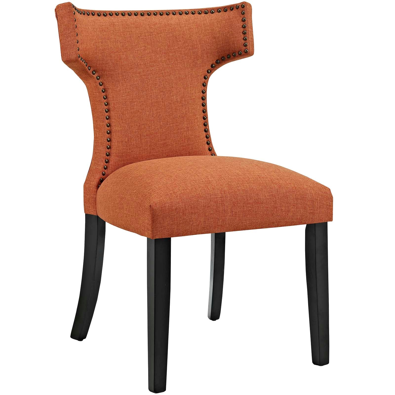 Modway Dining Chairs - Curve Fabric Dining Chair Orange