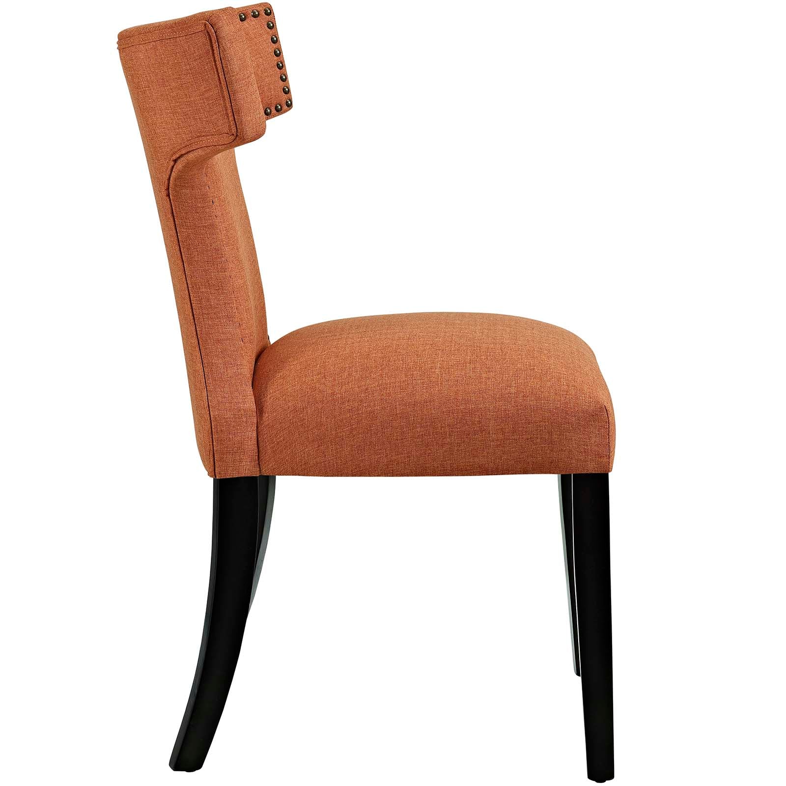 Modway Dining Chairs - Curve Fabric Dining Chair Orange