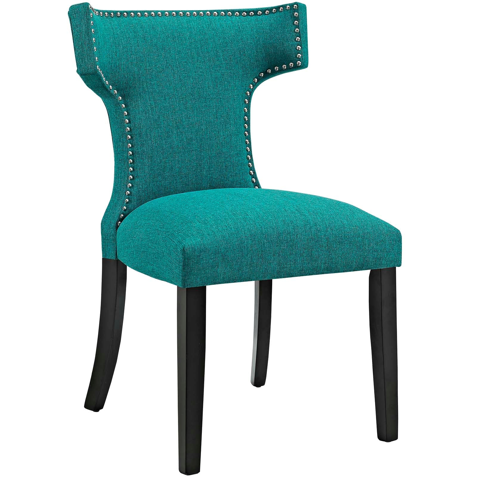 Modway Dining Chairs - Curve Fabric Dining Chair Teal