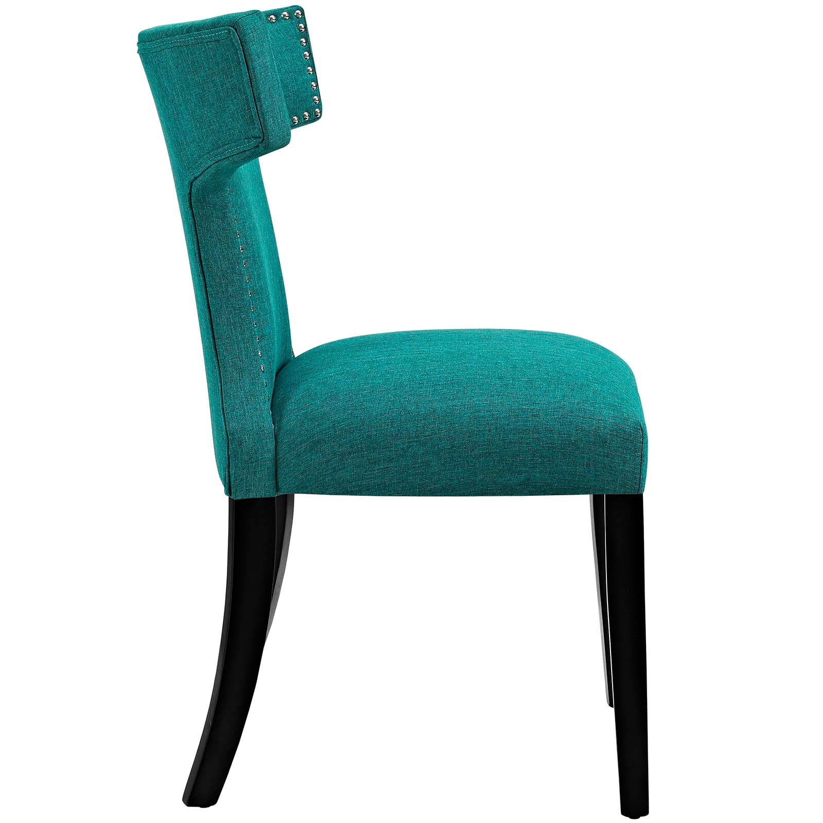 Modway Dining Chairs - Curve Fabric Dining Chair Teal