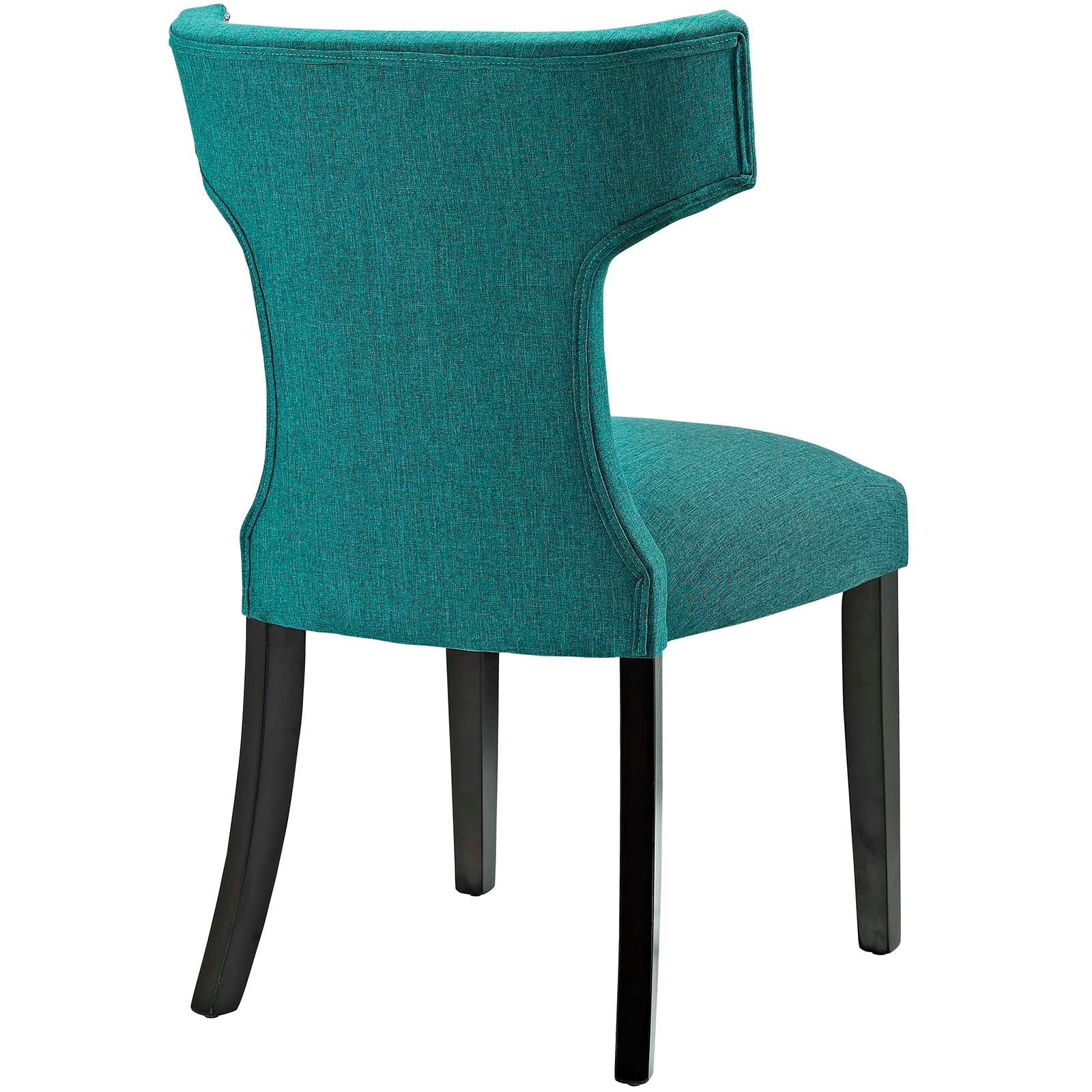 Modway Dining Chairs - Curve Fabric Dining Chair Teal