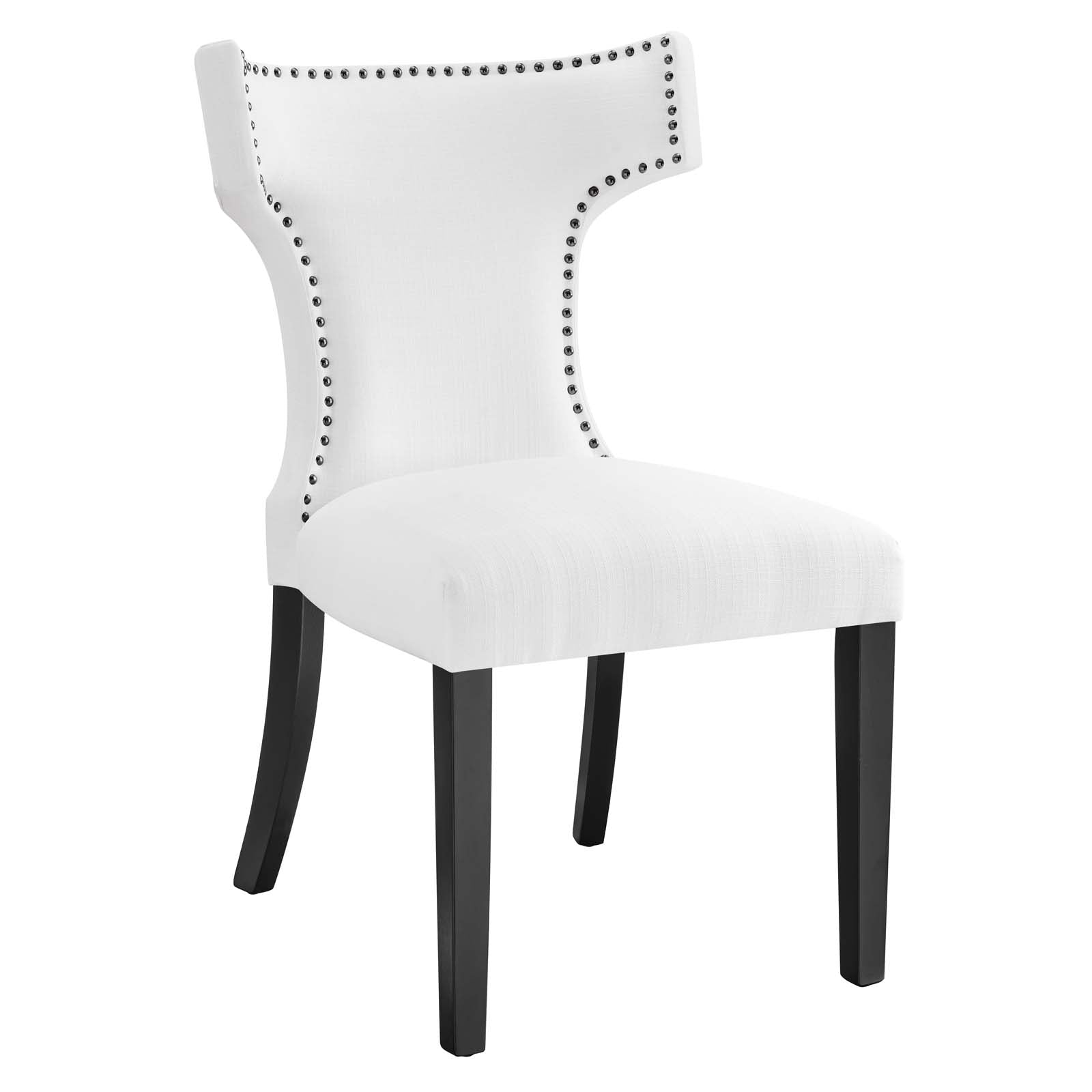 Modway Dining Chairs - Curve-Fabric-Dining-Chair-White