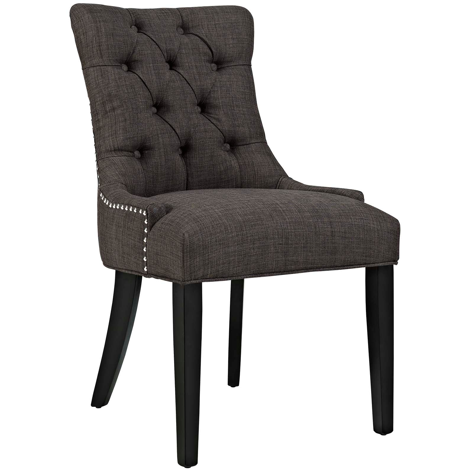 Modway Dining Chairs - Regent Tufted Fabric Dining Side Chair Brown