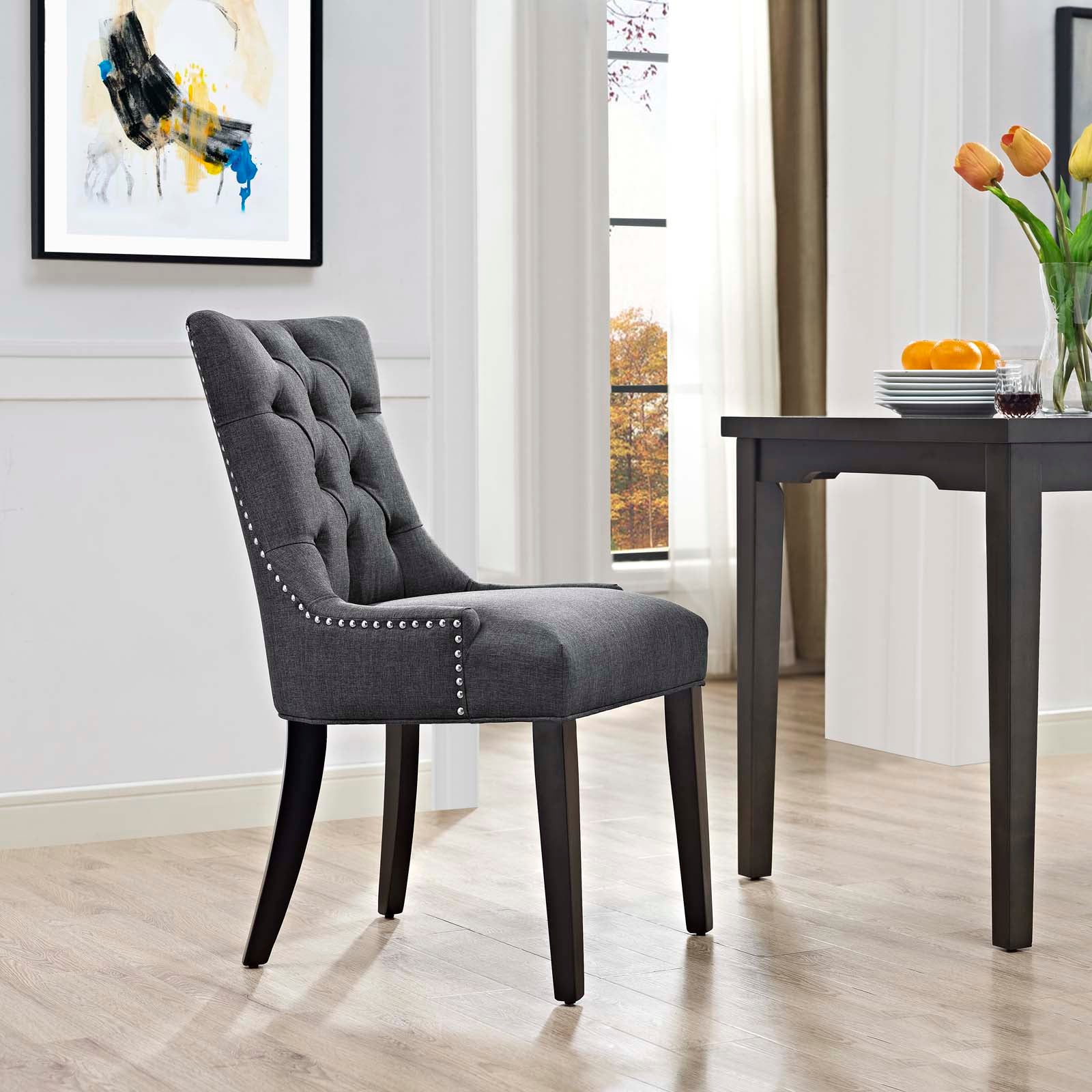 Modway Dining Chairs - Regent Tufted Dining Side Chair Gray
