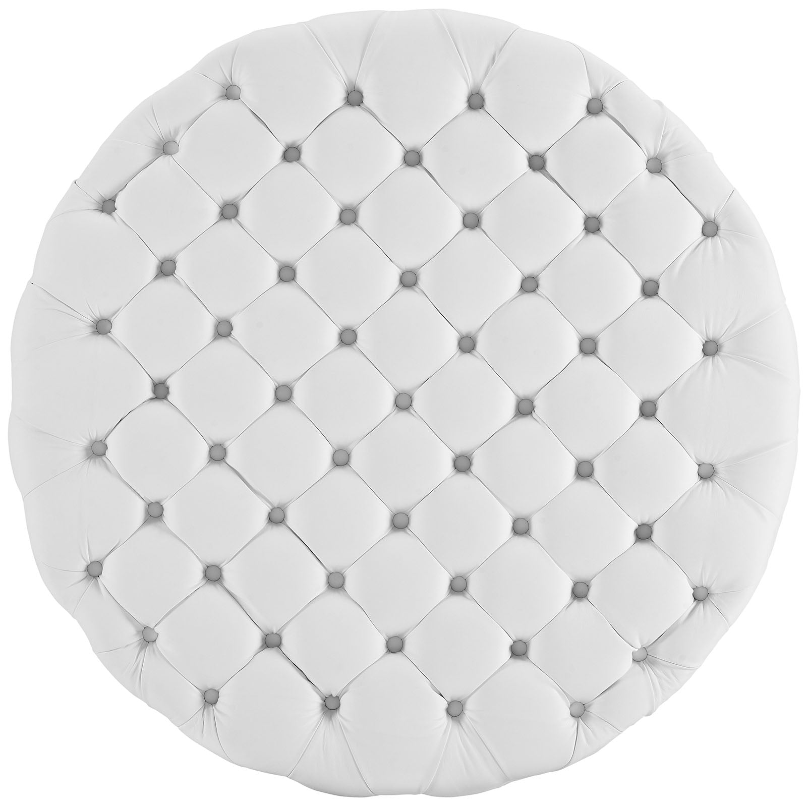 Modway Ottomans & Stools - Amour Upholstered Vinyl Ottoman White