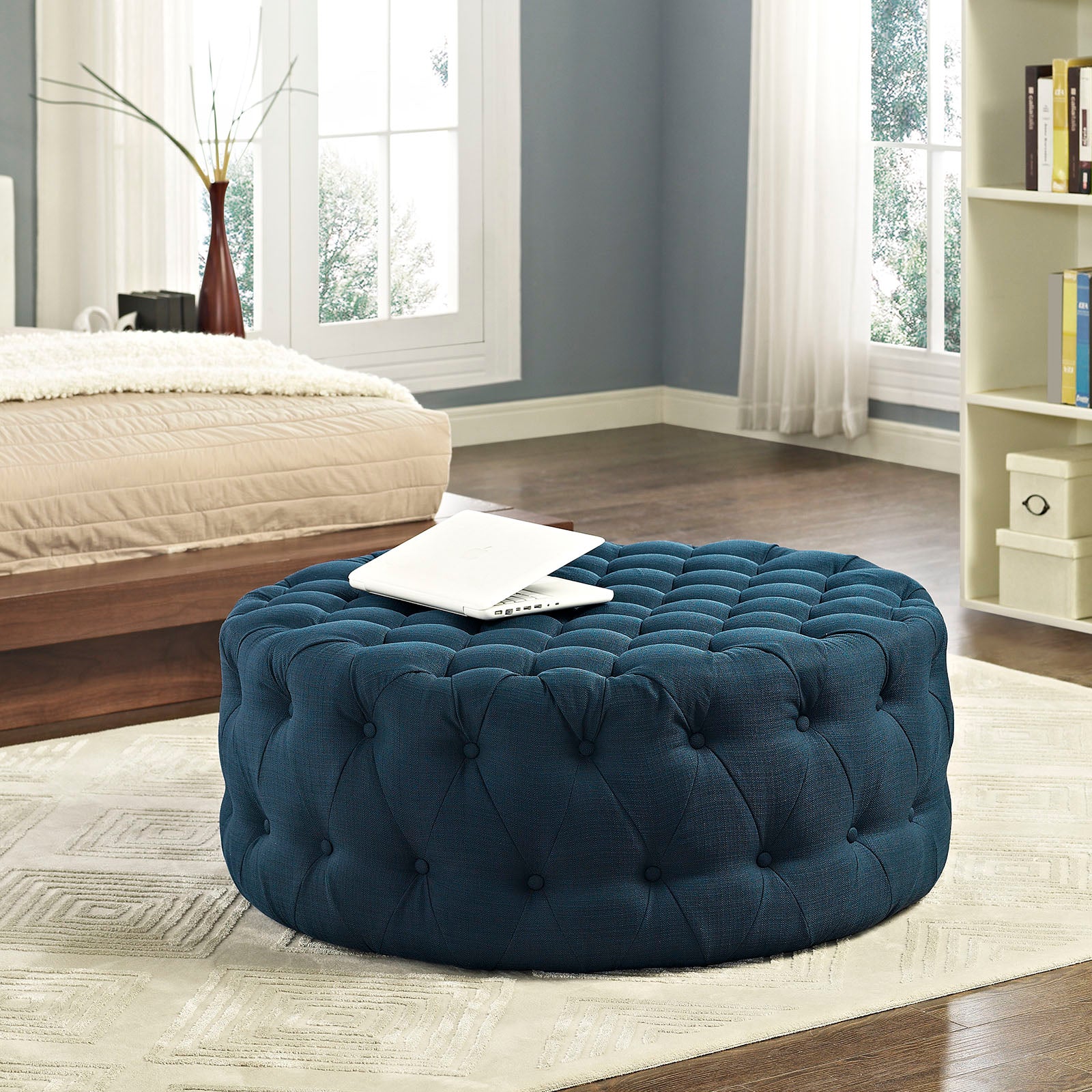 Modway Ottomans & Stools - Amour Ottoman Azure