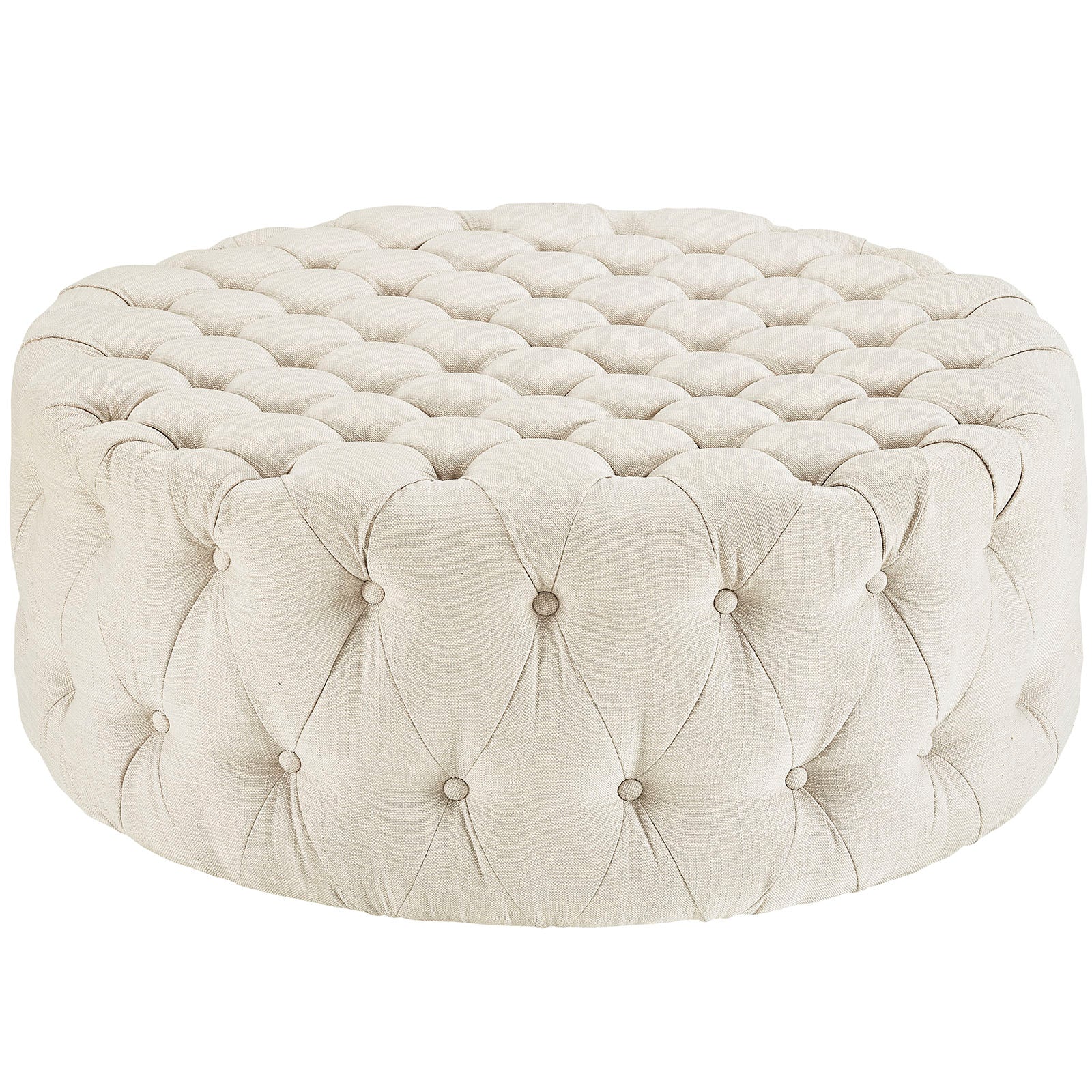 Modway Ottomans & Stools - Amour Upholstered Fabric Ottoman Beige