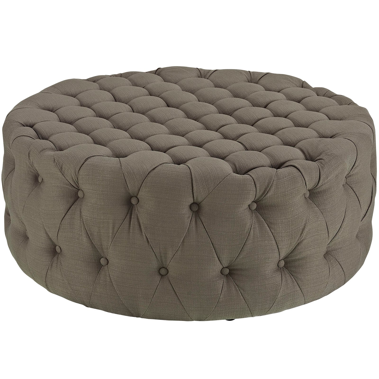 Modway Ottomans & Stools - Amour Upholstered Fabric Ottoman Granite