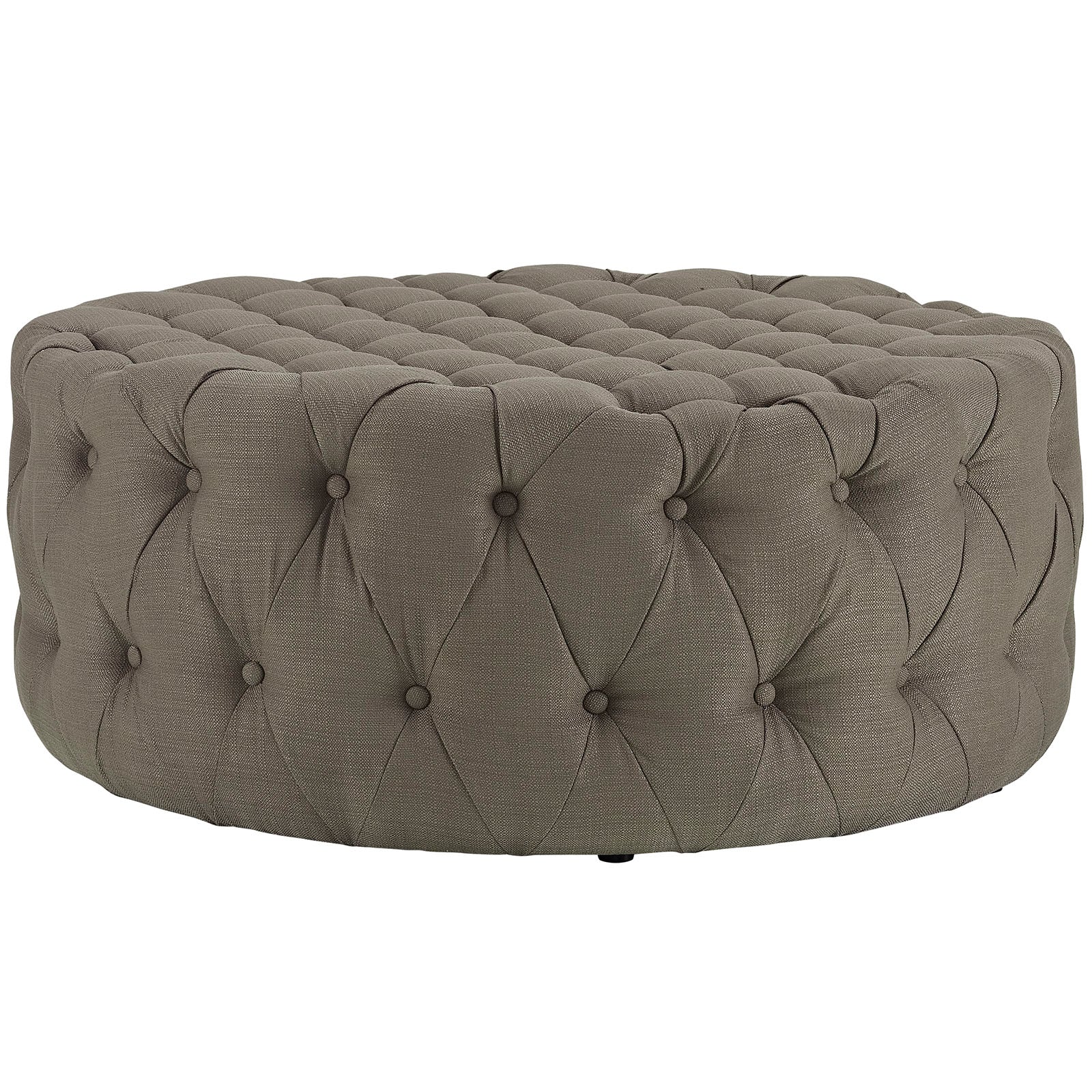 Modway Ottomans & Stools - Amour Upholstered Fabric Ottoman Granite