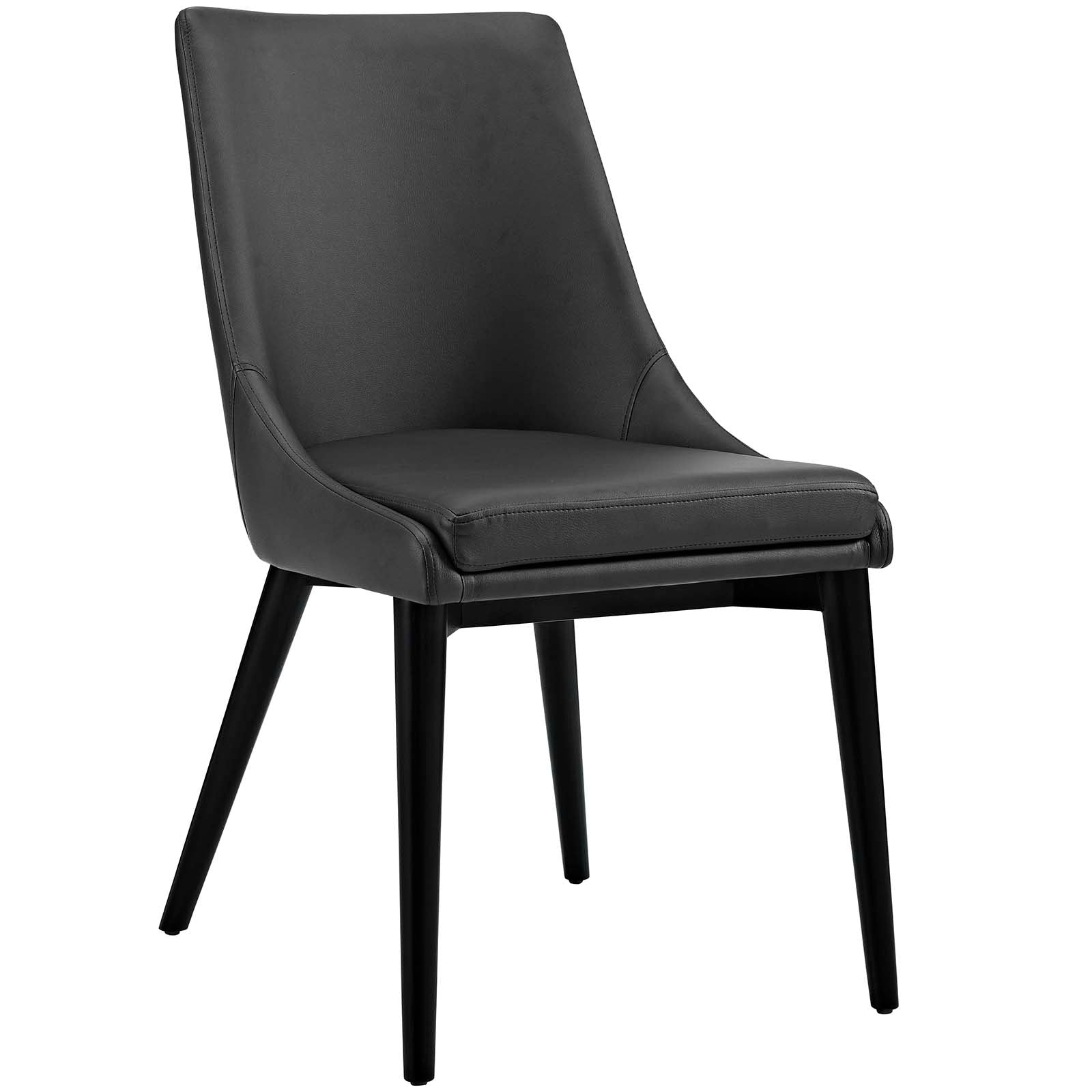 Modway Dining Chairs - Viscount Vinyl Dining Chair Black