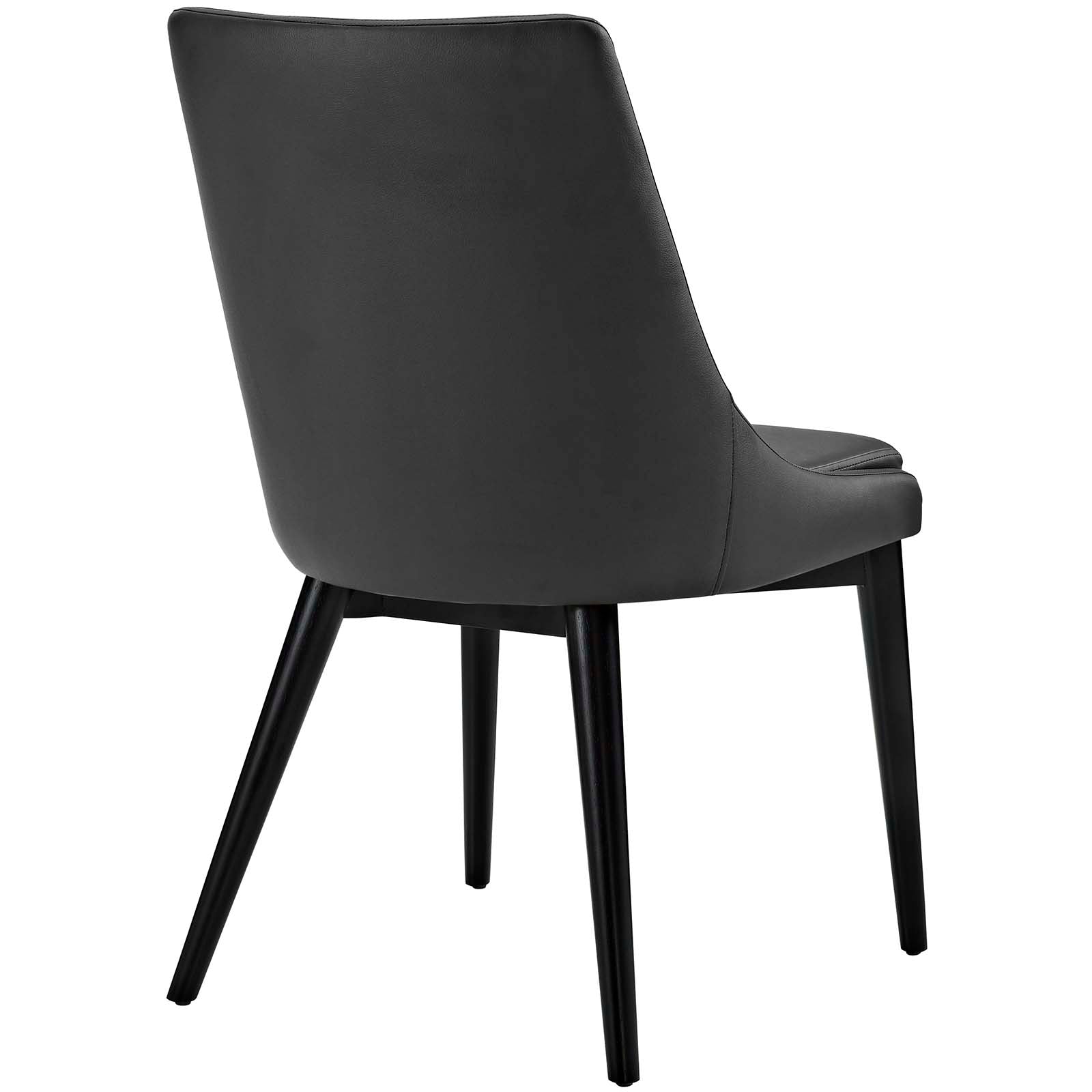 Modway Dining Chairs - Viscount Vinyl Dining Chair Black