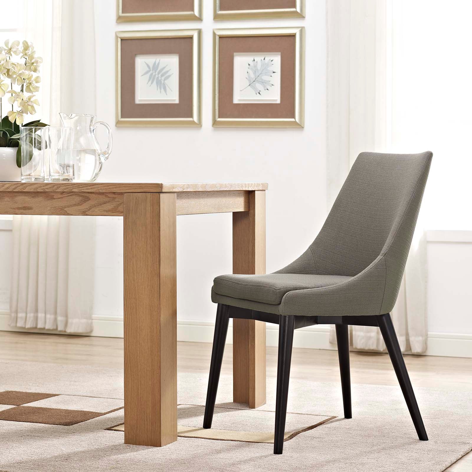 Modway Dining Chairs - Viscount Fabric Dining Chair Granite
