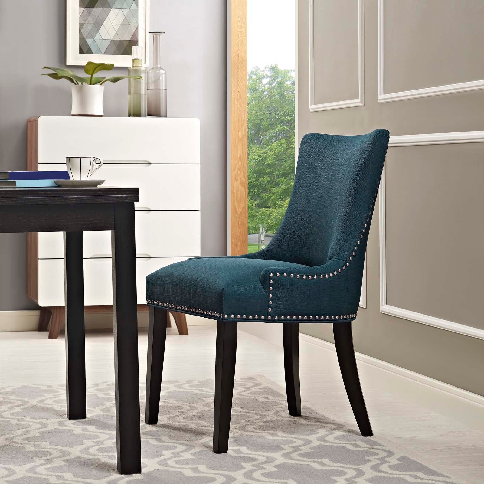 Modway Dining Chairs - Marquis Fabric Dining Chair Azure