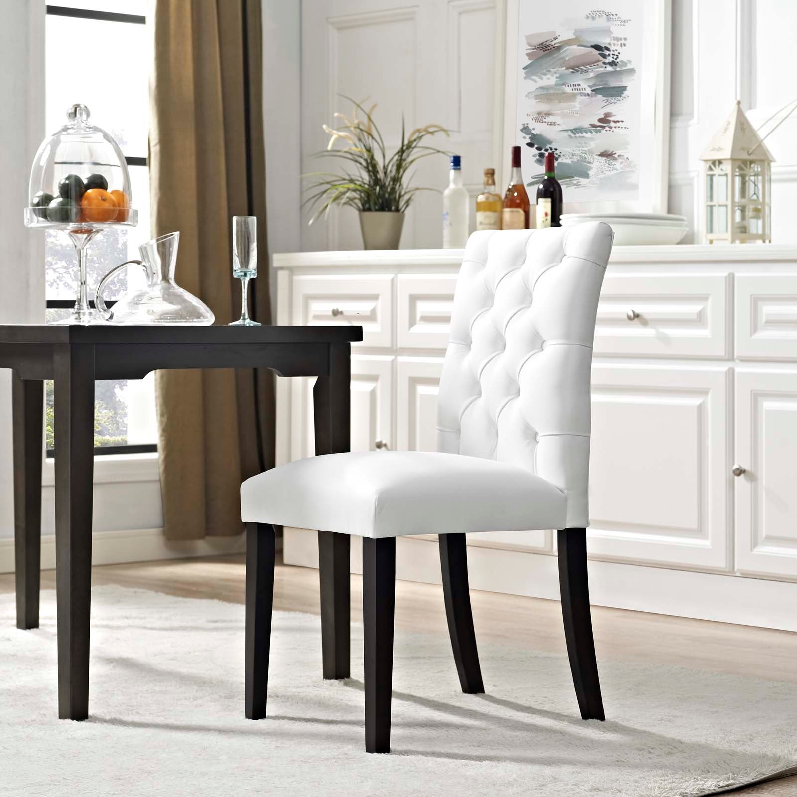 Modway Dining Chairs - Duchess Vinyl Dining Chair White