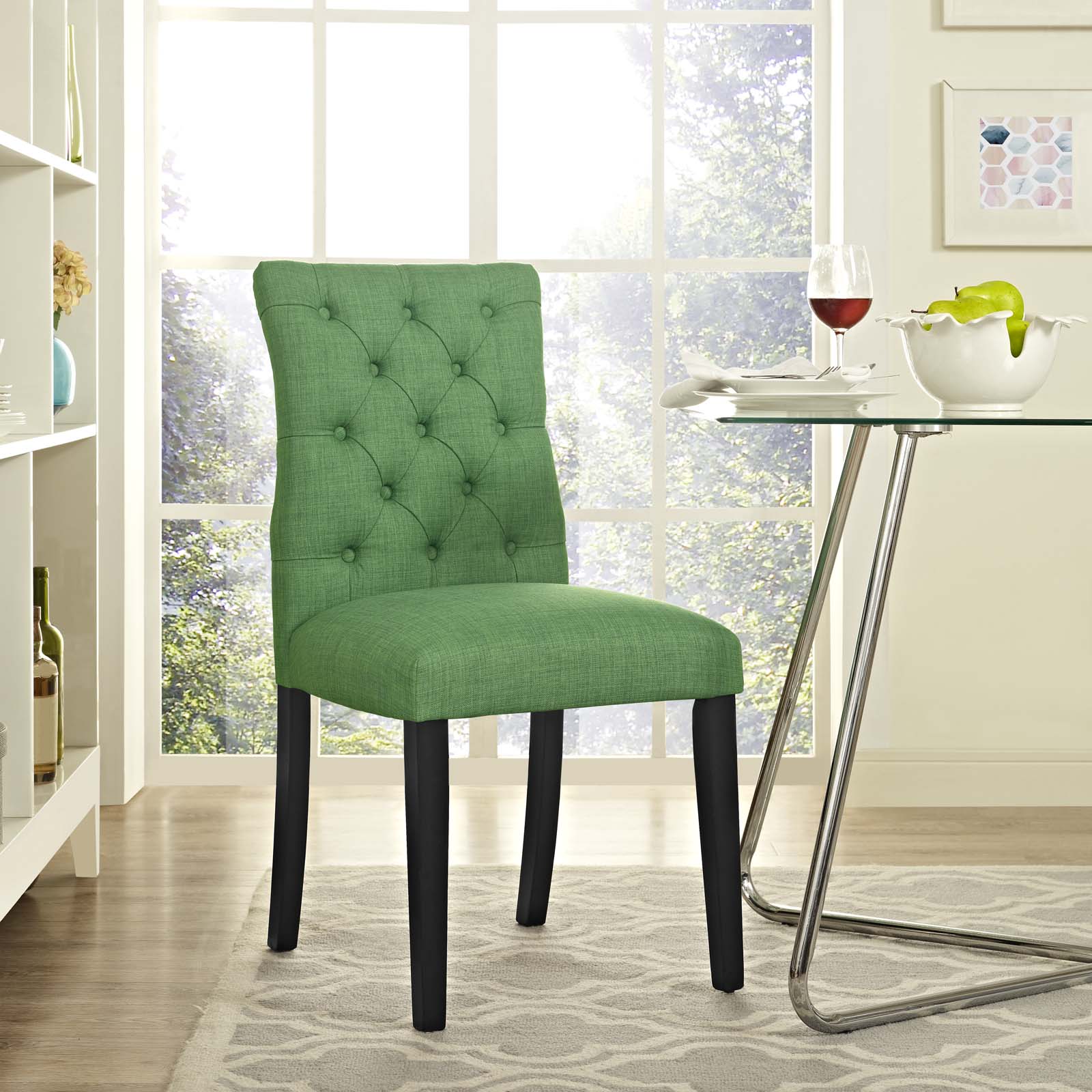 Modway Dining Chairs - Duchess Fabric Dining Chair Kelly Green