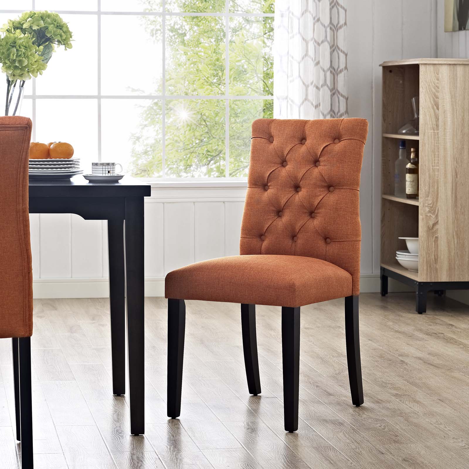 Modway Dining Chairs - Duchess Fabric Dining Chair Orange