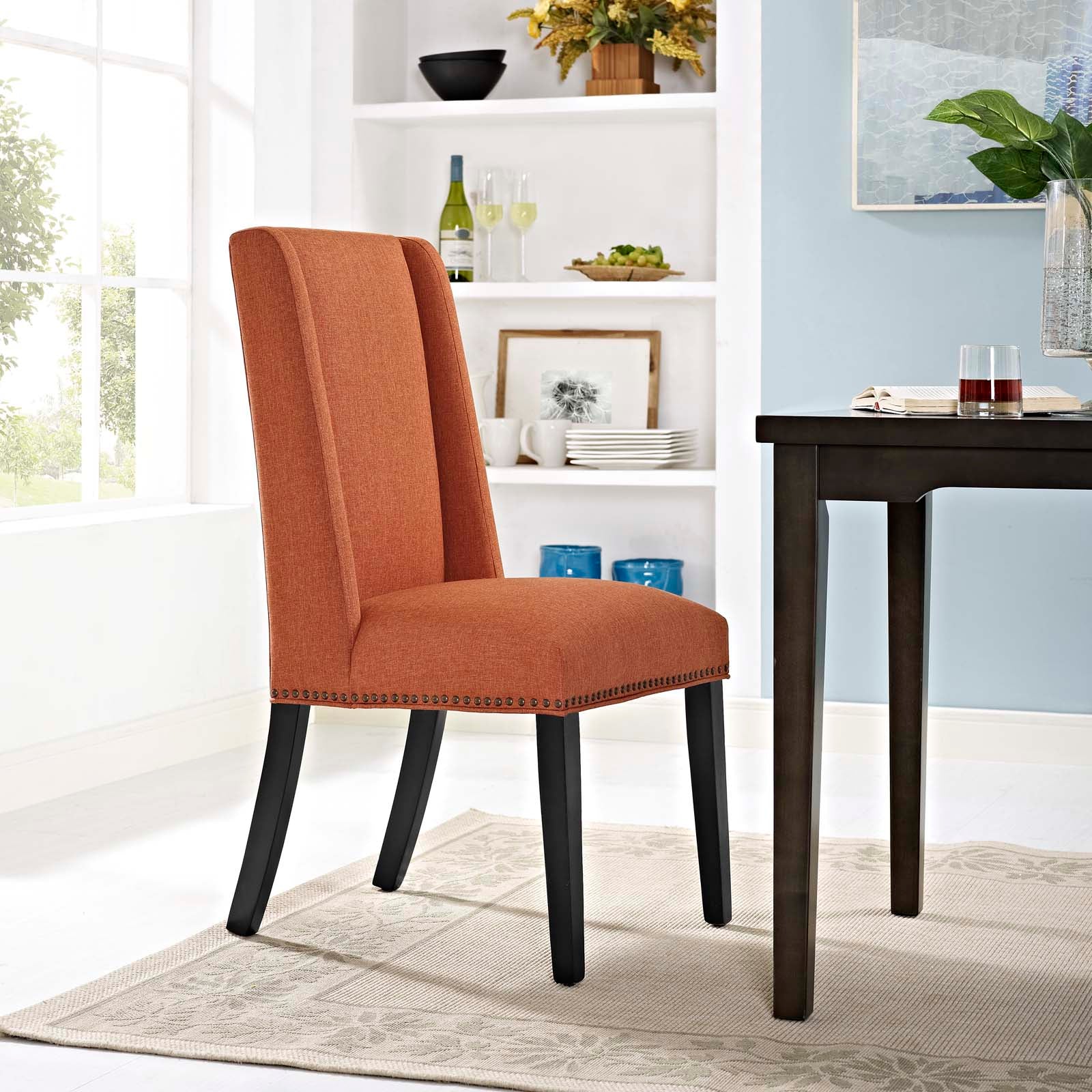 Modway Dining Chairs - Baron Fabric Dining Chair Orange