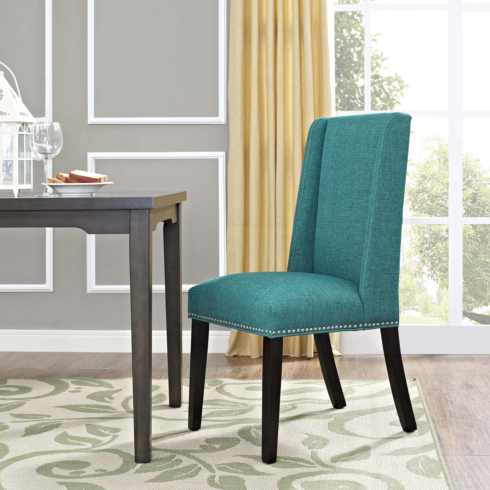 Modway Dining Chairs - Baron Fabric Dining Chair Teal