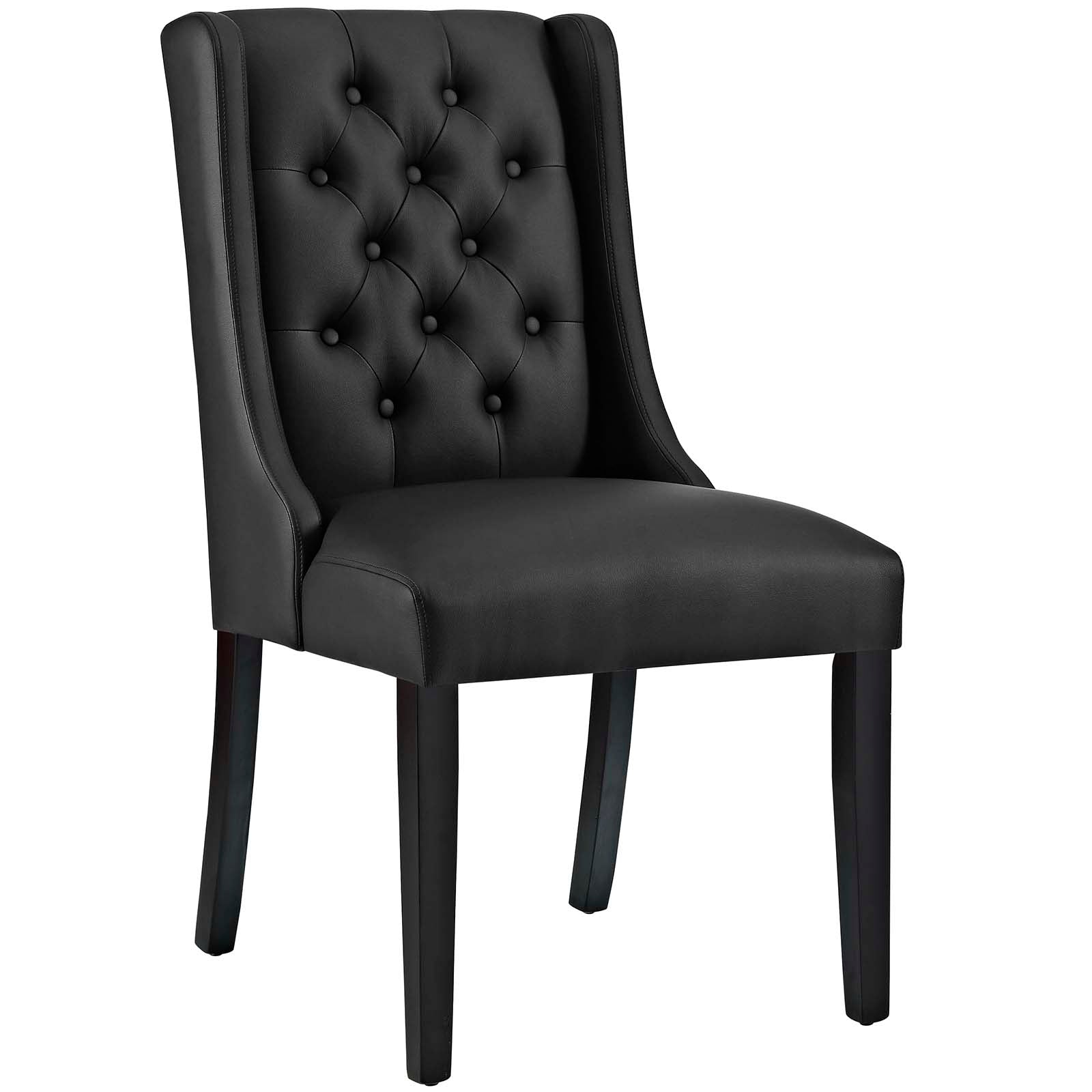 Modway Dining Chairs - Baronet Vinyl 38.5 " H Dining Chair Black