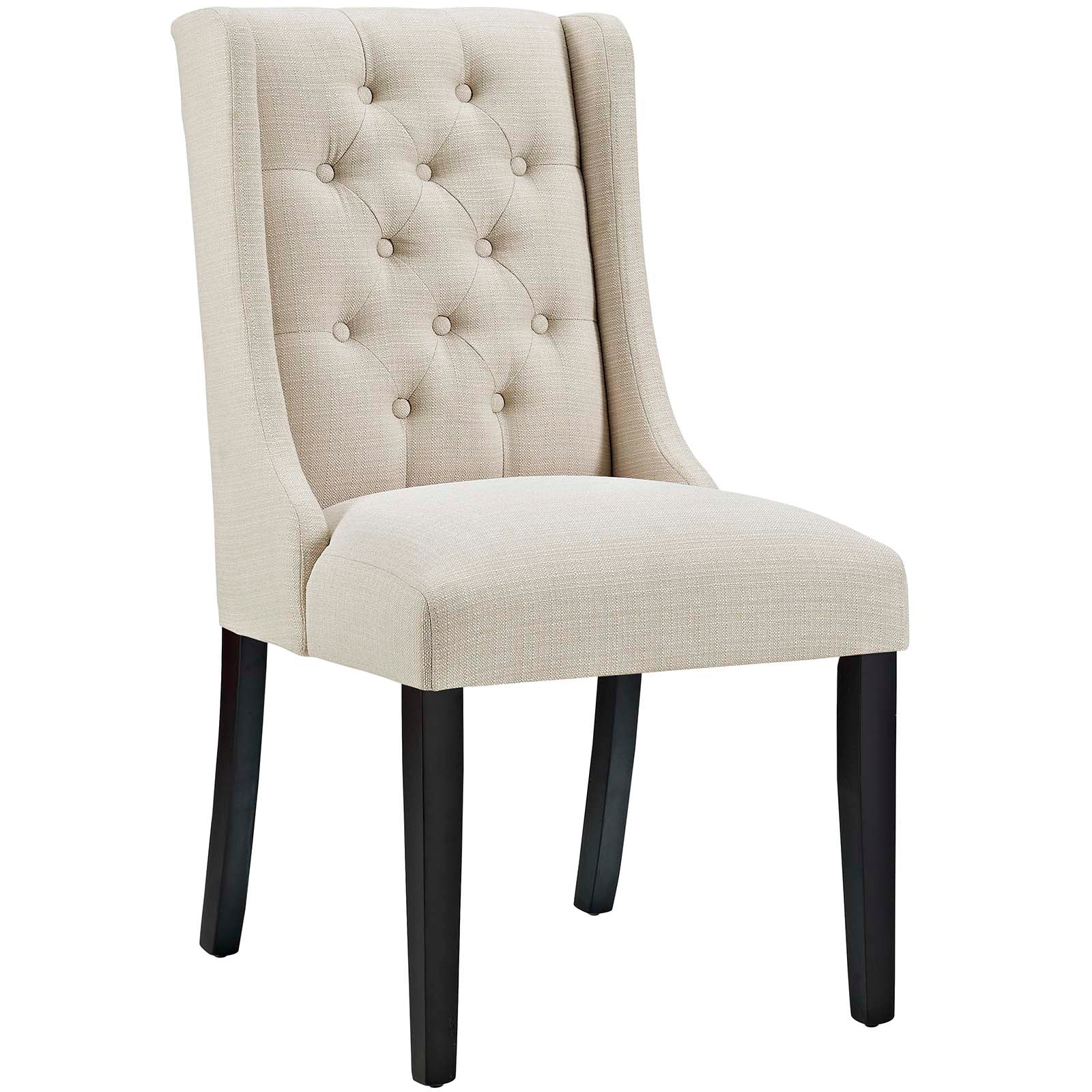 Modway Dining Chairs - Baronet Fabric Dining Chair Beige