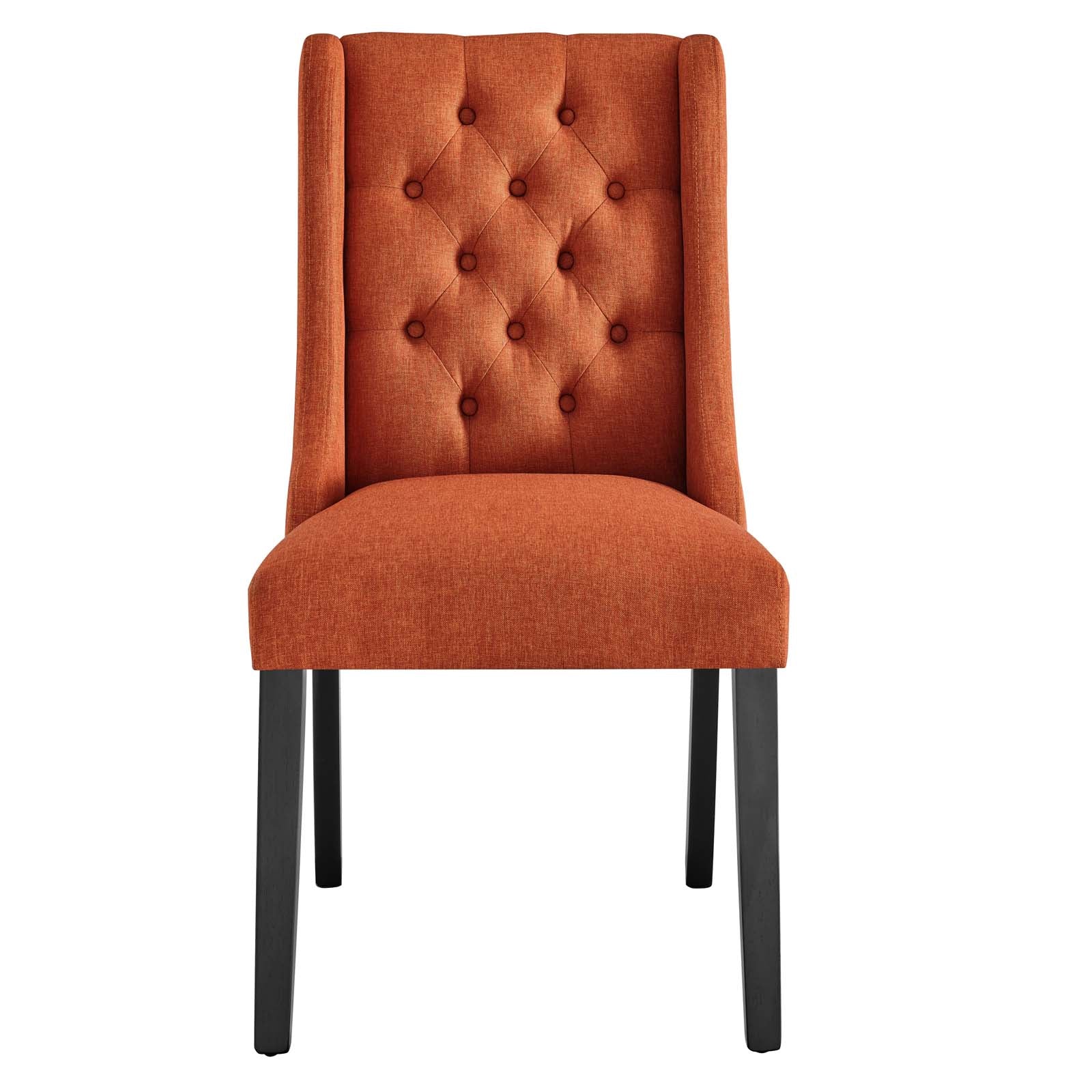 Modway Dining Chairs - Baronet Button Tufted Fabric Dining Chair Orange