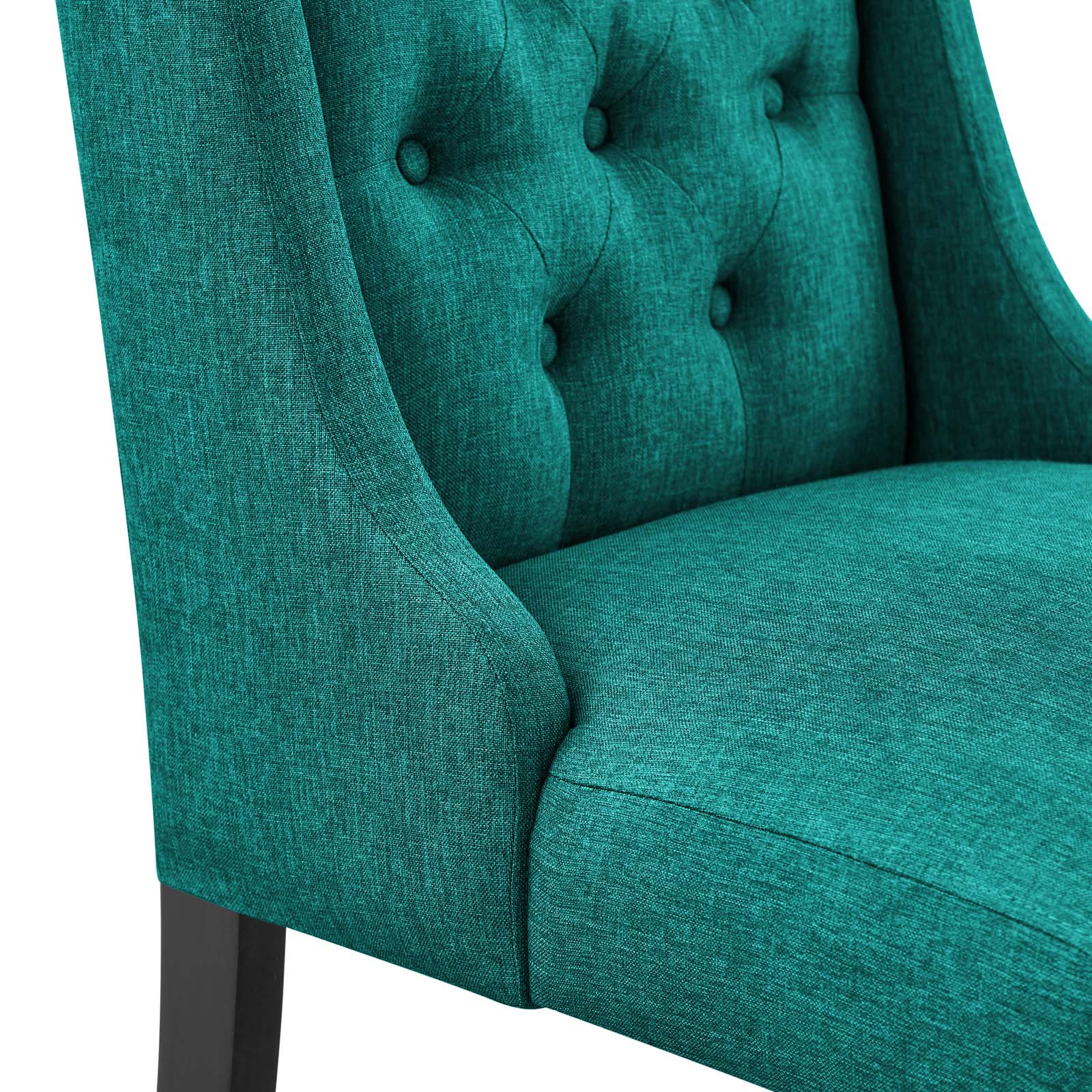 Modway Dining Chairs - Baronet Button Tufted Fabric Dining Chair Teal