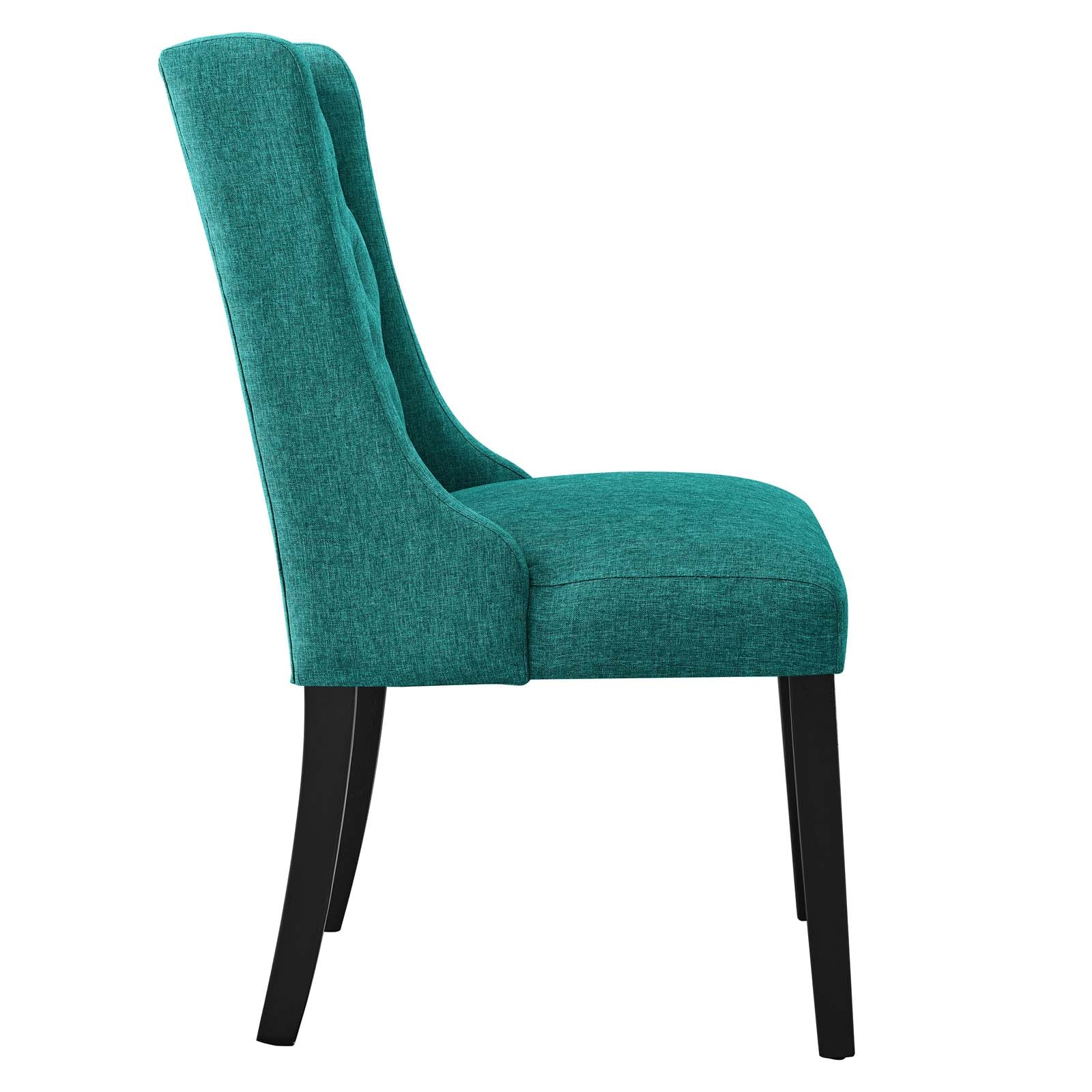 Modway Dining Chairs - Baronet Button Tufted Fabric Dining Chair Teal