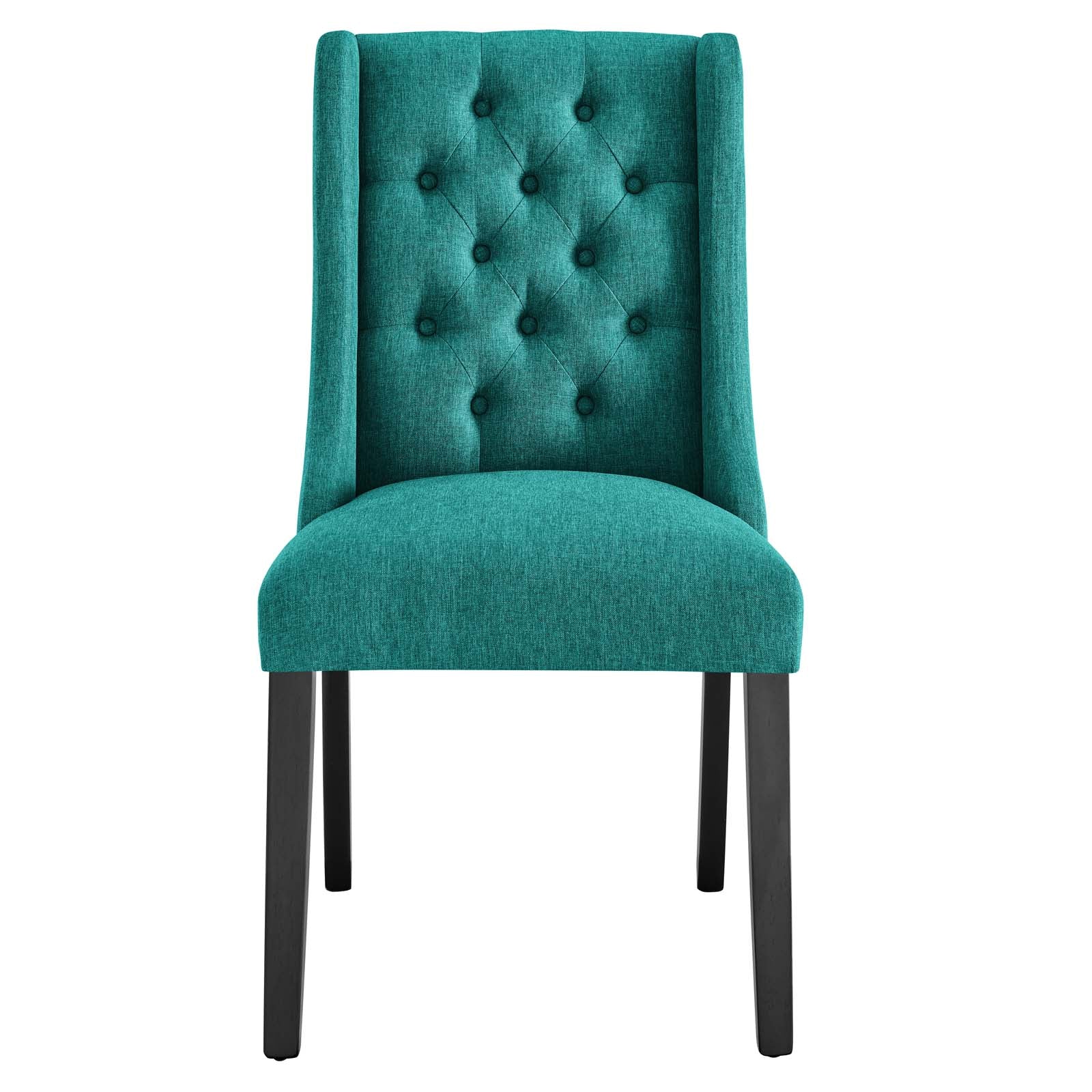 Modway Dining Chairs - Baronet Button Tufted Fabric Dining Chair Teal