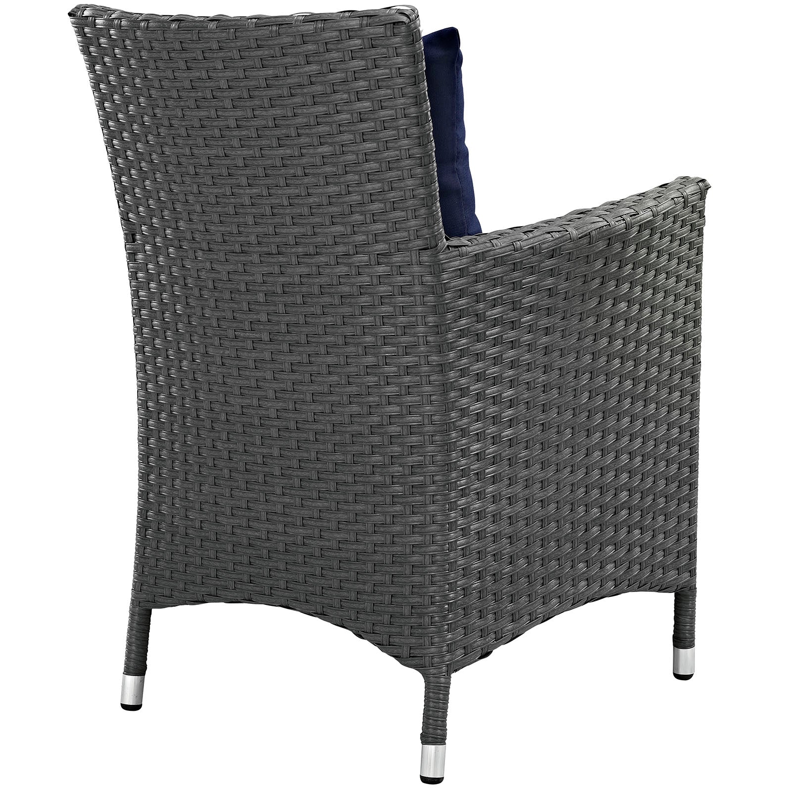 Modway Outdoor Dining Chairs - Sojourn Outdoor Patio Dining Chairs Canvas Navy (Set of 2)