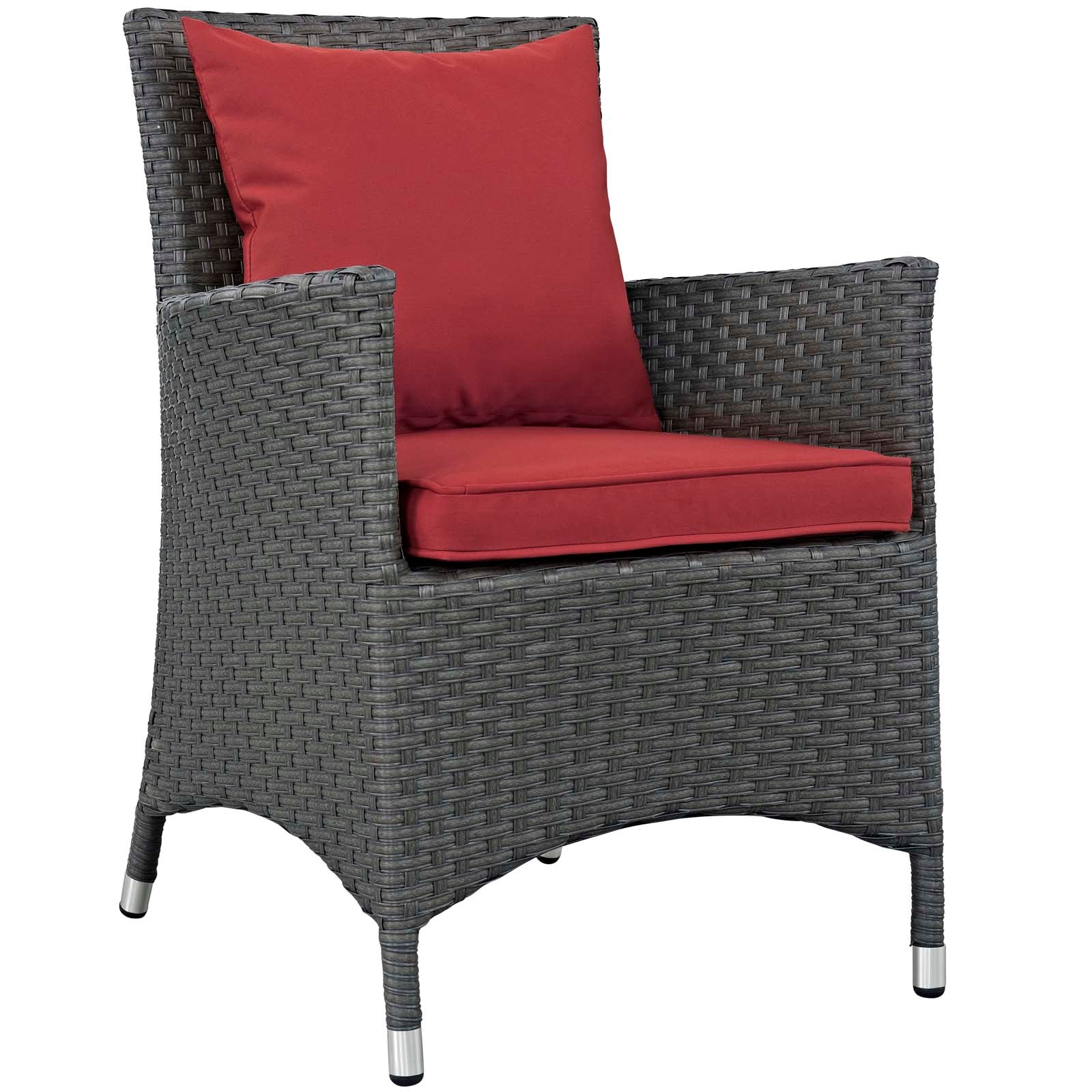 Modway Outdoor Dining Sets - Sojourn 2 Piece Outdoor Patio Sunbrella Dining Set Canvas Red