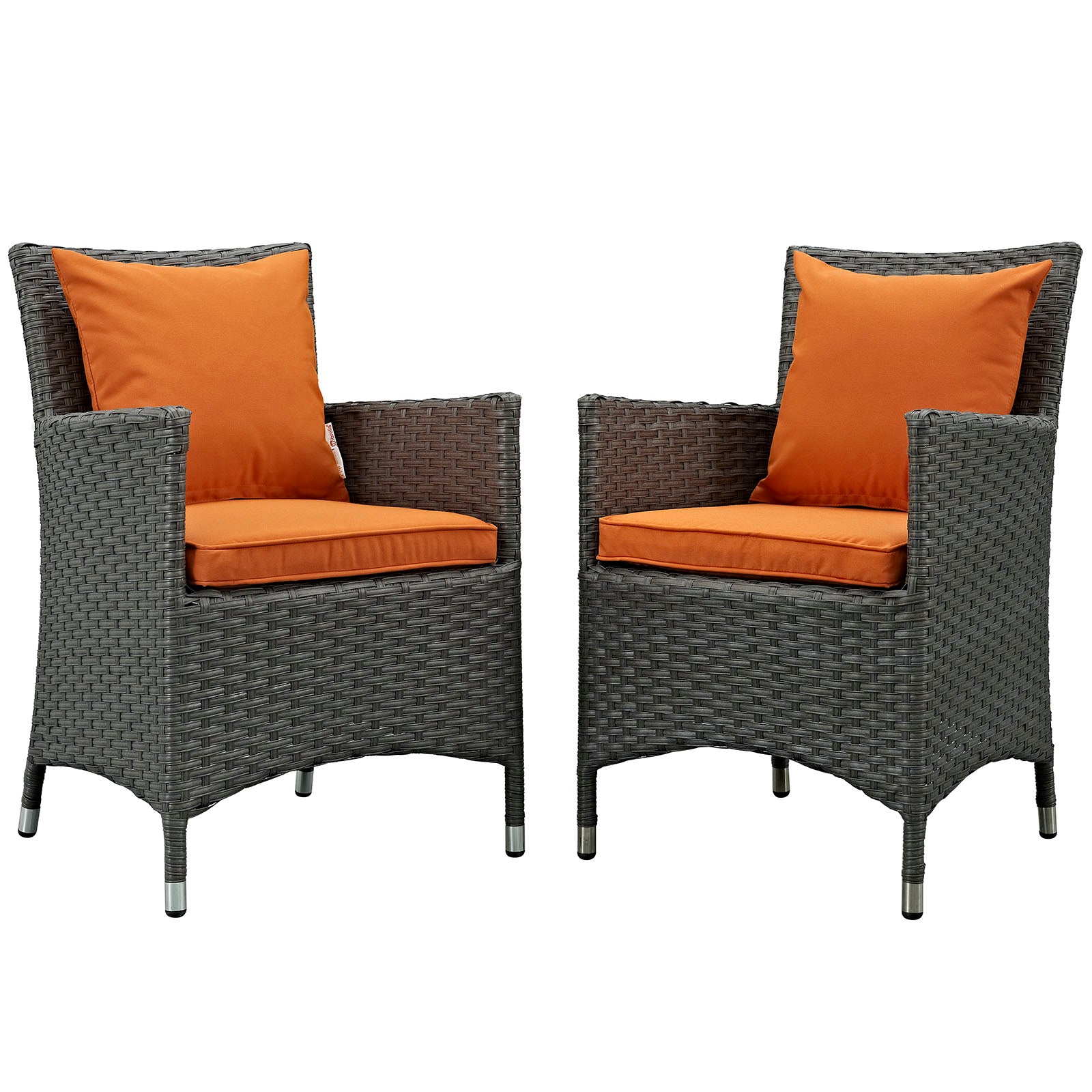 Modway Outdoor Dining Sets - Sojourn 2 Piece Outdoor Patio Sunbrella Dining Set Canvas Tuscan